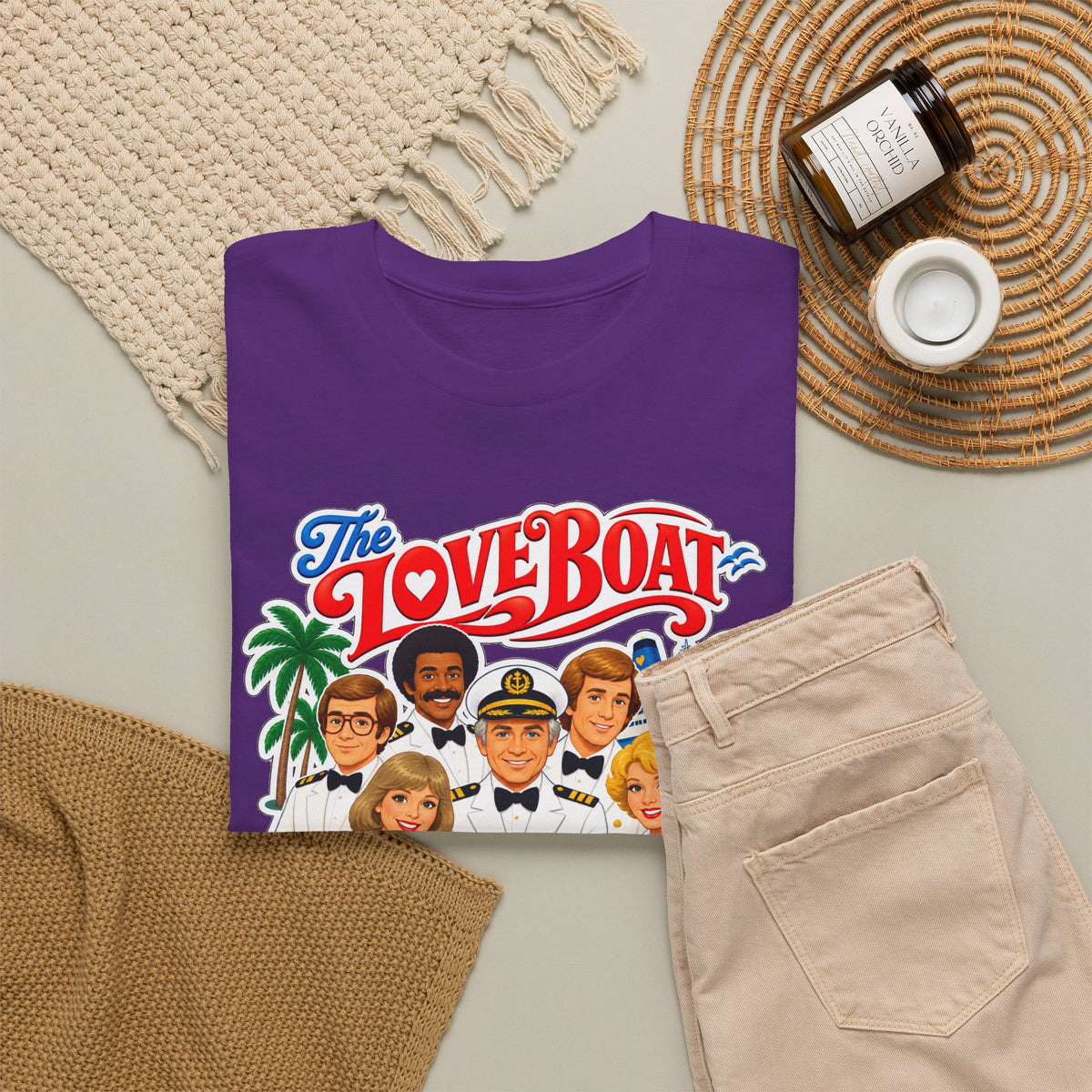 The Love Boat Crew Cotton T-Shirt — Retro TV Cruise Logo Tee