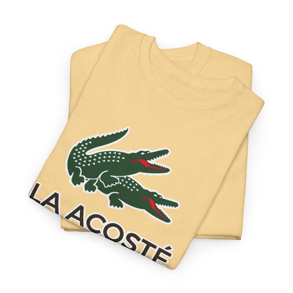 La Acosté Crocodile Logo Graphic Cotton Tee / T-Shirt
