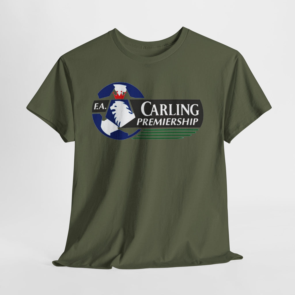 Carling Premiership Soccer Logo Tee — Vintage Football T‑Shirt