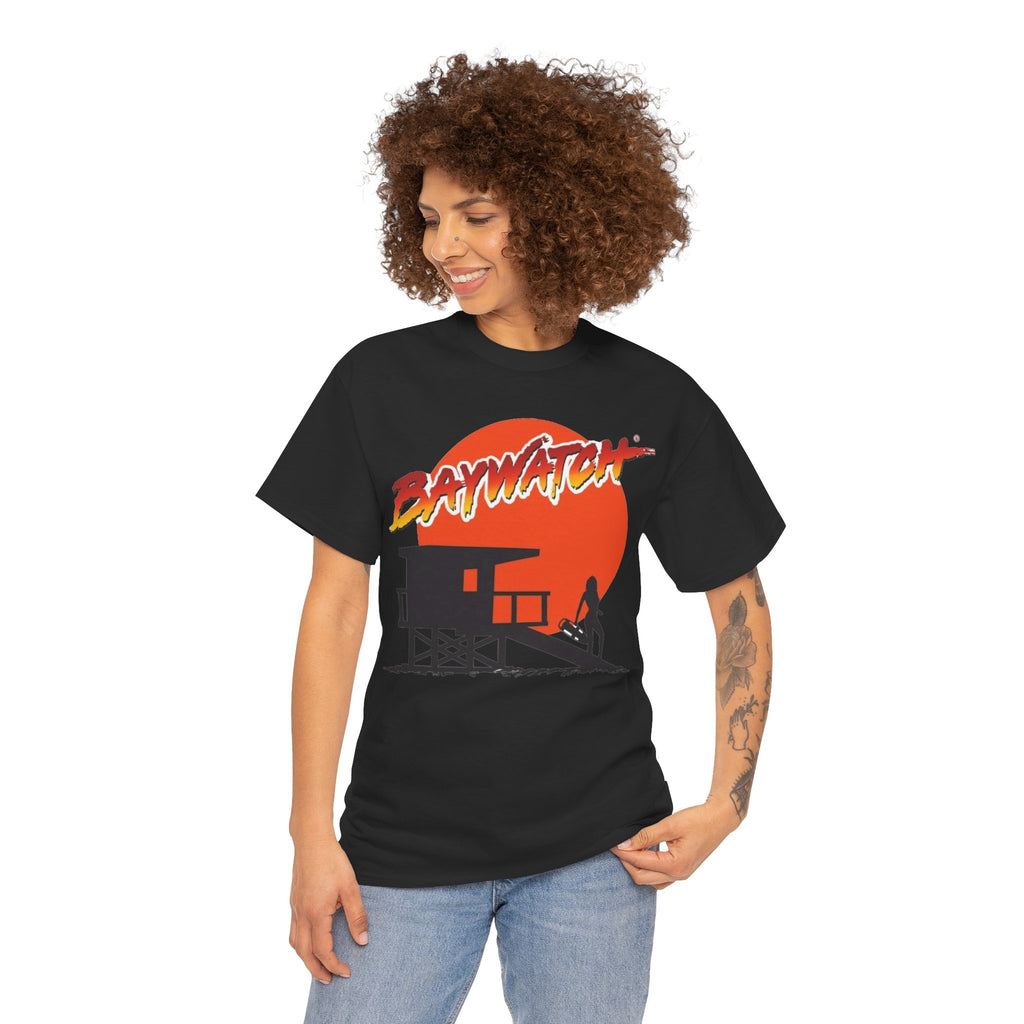 Baywatch Lifeguard Sunset Cotton T-Shirt