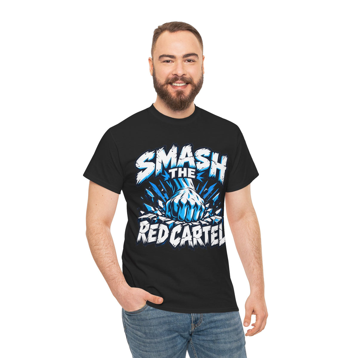 Smash the Red Cartel Unisex Heavy Cotton T-Shirt / Tee
