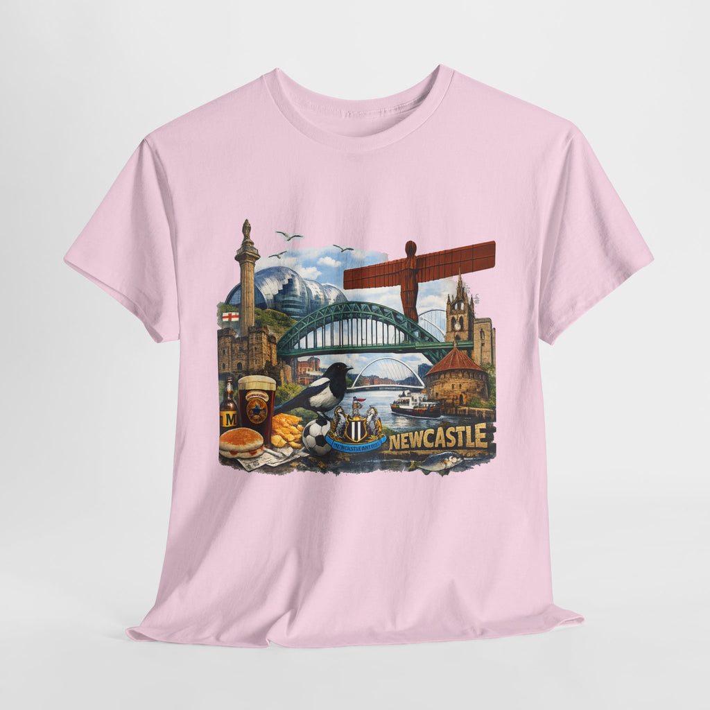 Newcastle Upon Tyne Landmark Tee — Vintage Cityscape T-Shirt