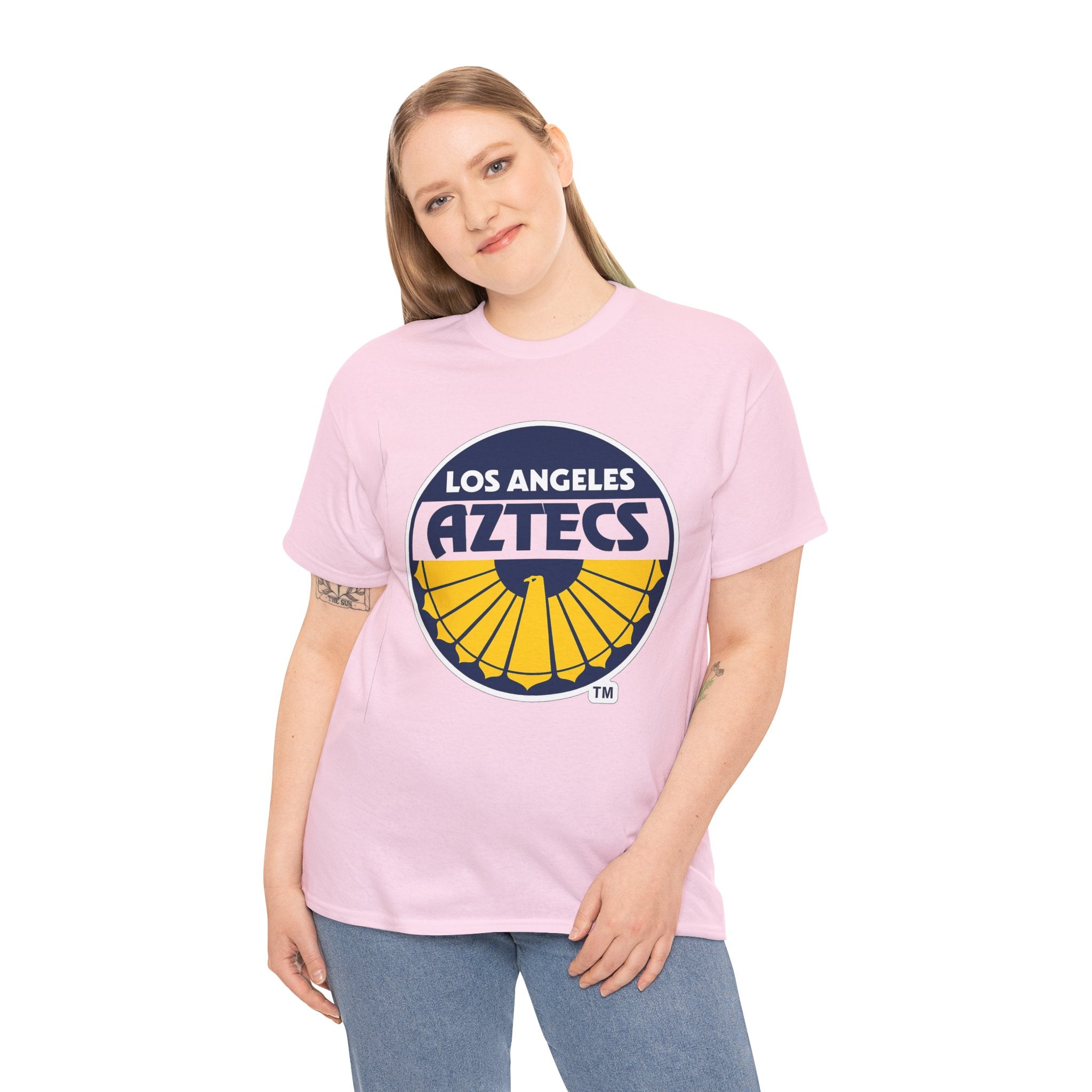 Los Angeles Aztecs Vintage Logo Cotton T-Shirt