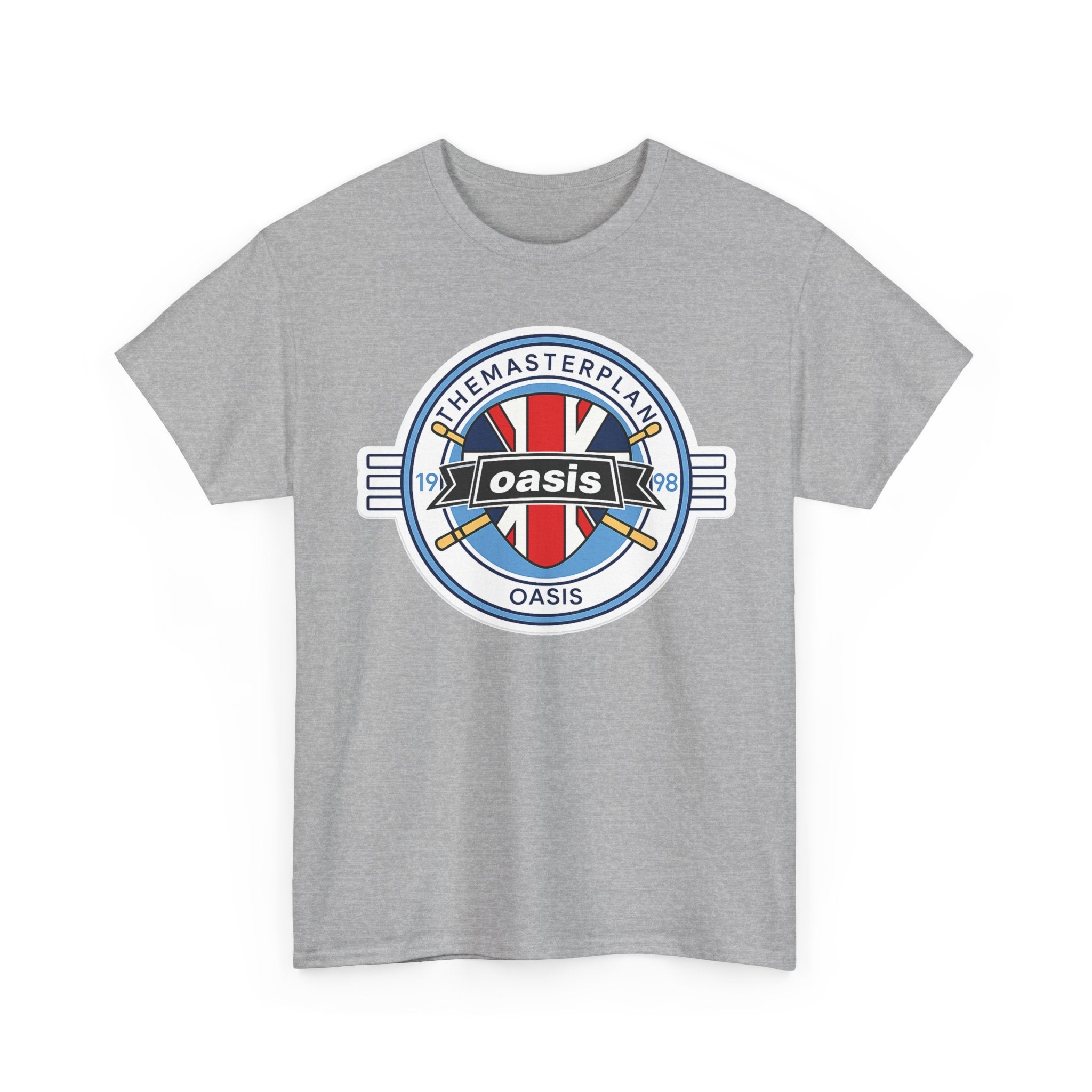Oasis Union Jack Band Tee – Retro Rock Logo T-Shirt
