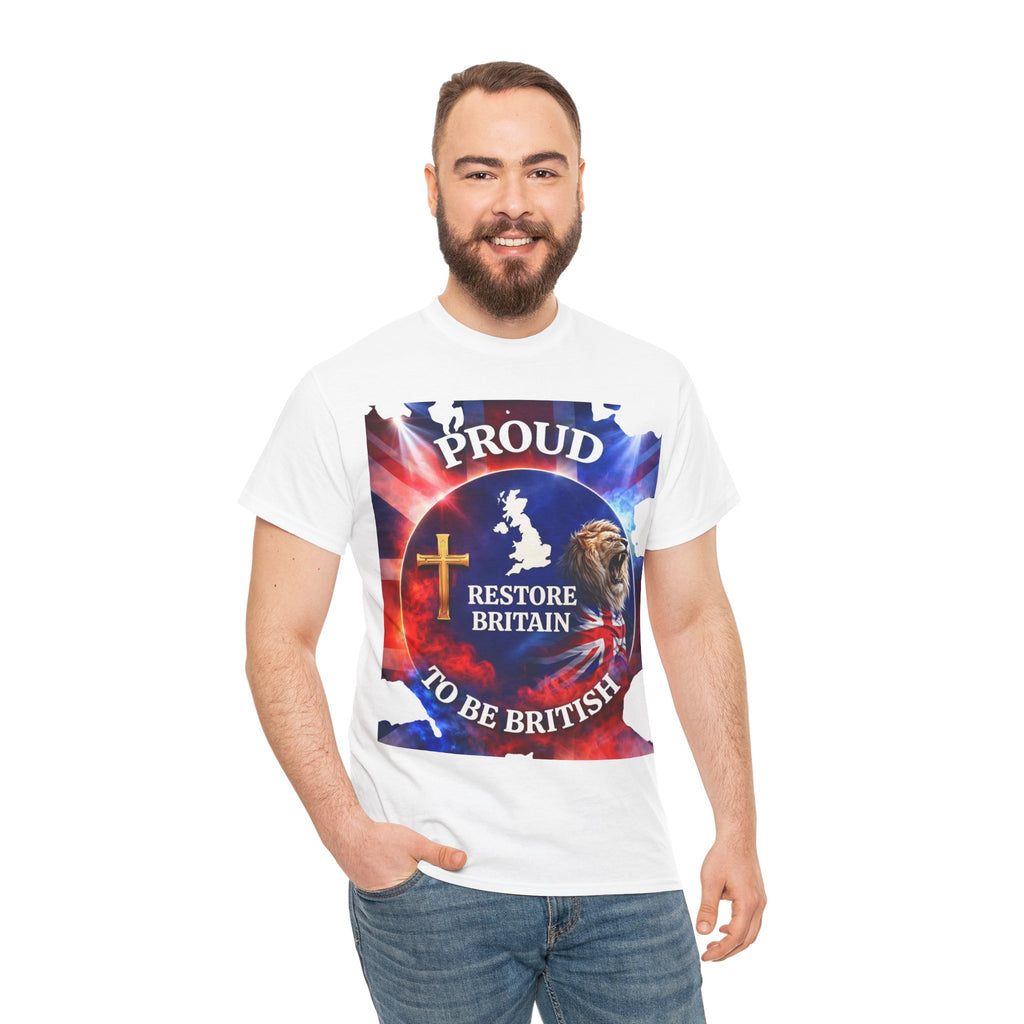 Proud to Be British Restore Britain Cotton T‑Shirt