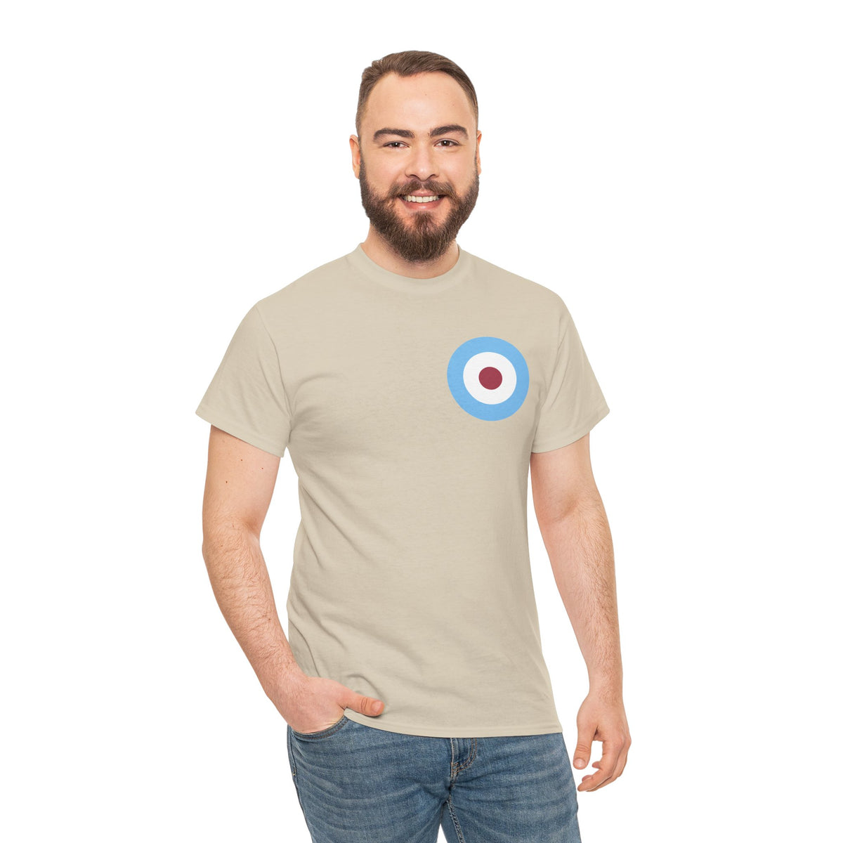 Manchester City Inspired Target Roundel Cotton T-Shirt