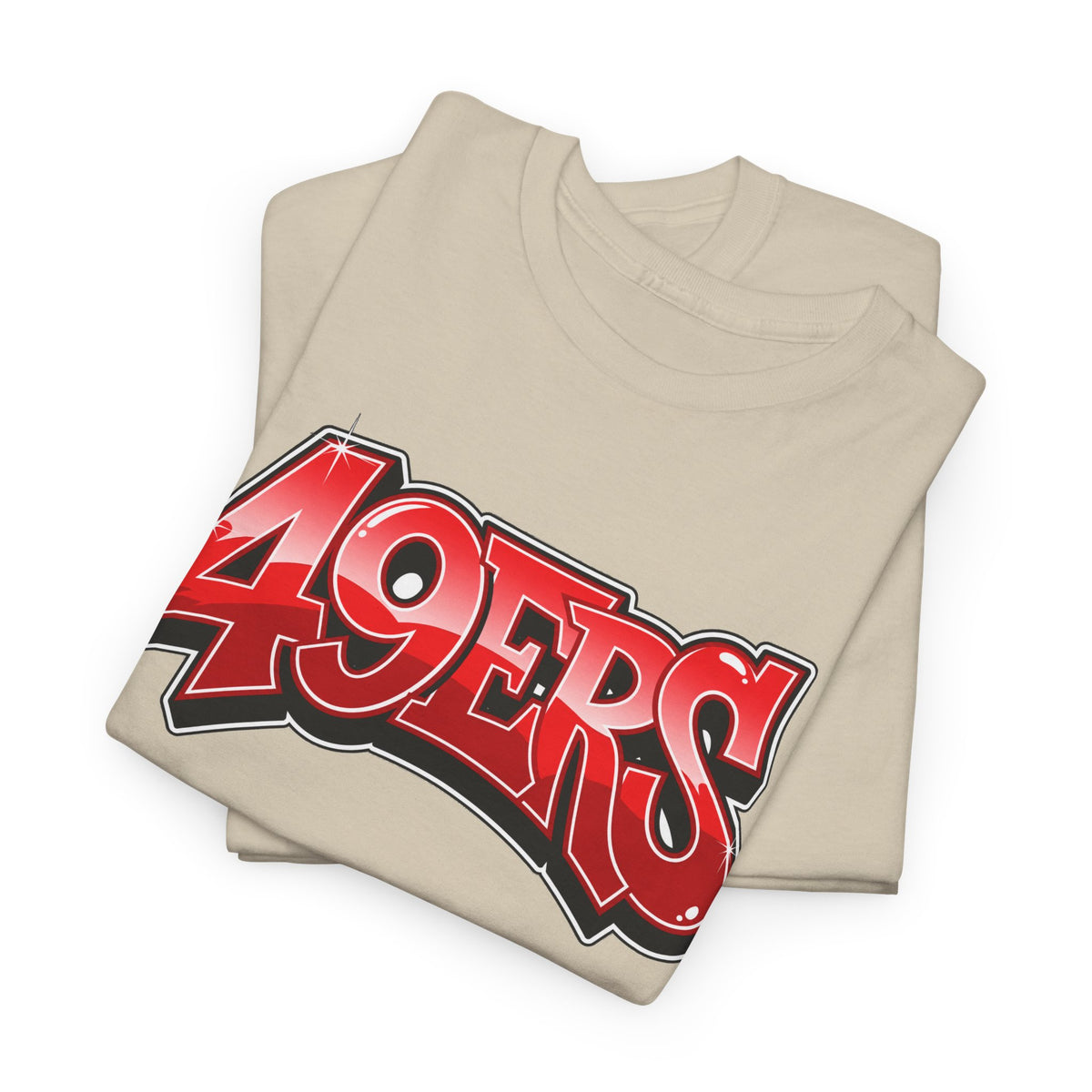 T-Shirt — '49ERS' Red Graffiti Sports Logo Tee