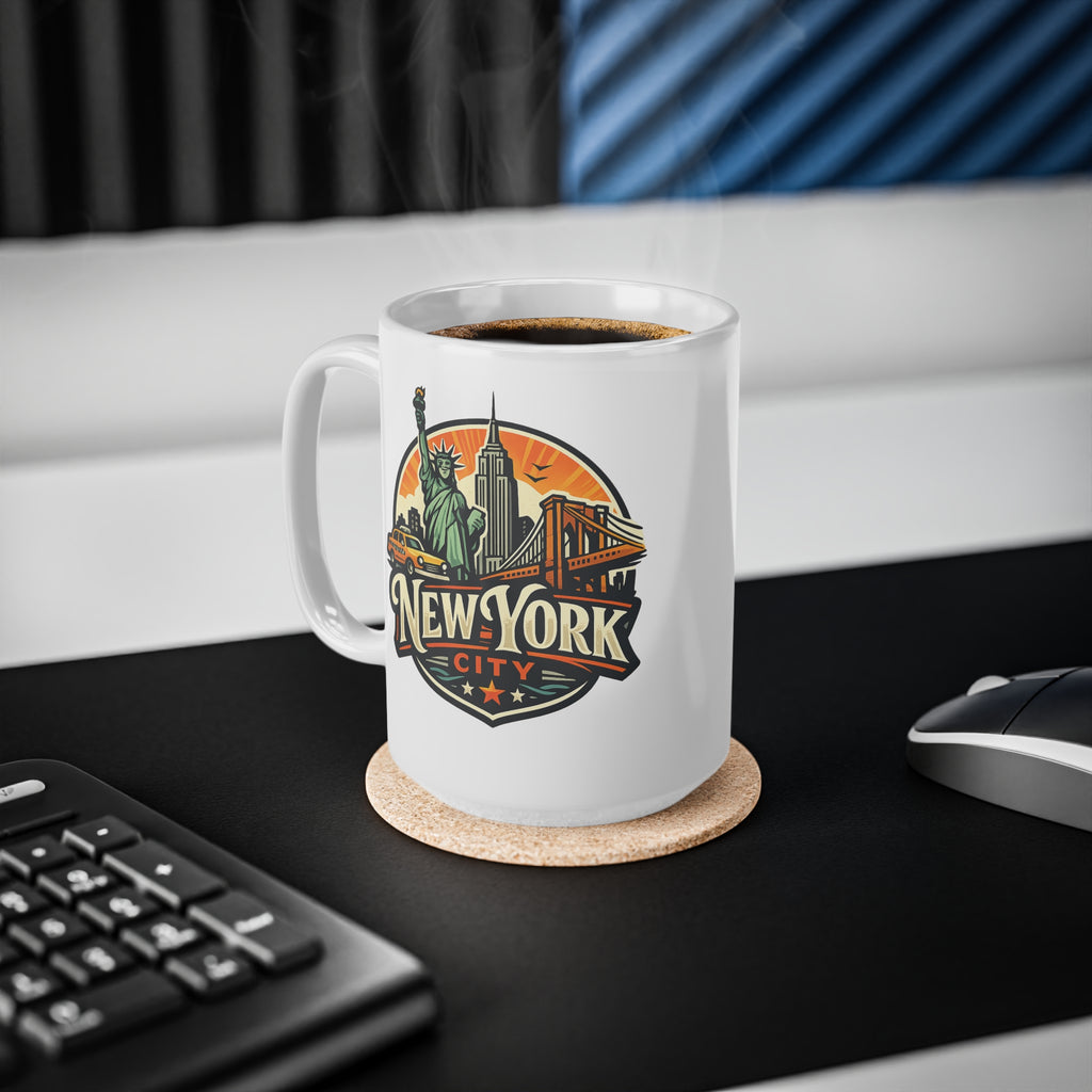 New York City Ceramic Coffee Cups, 11oz, 15oz