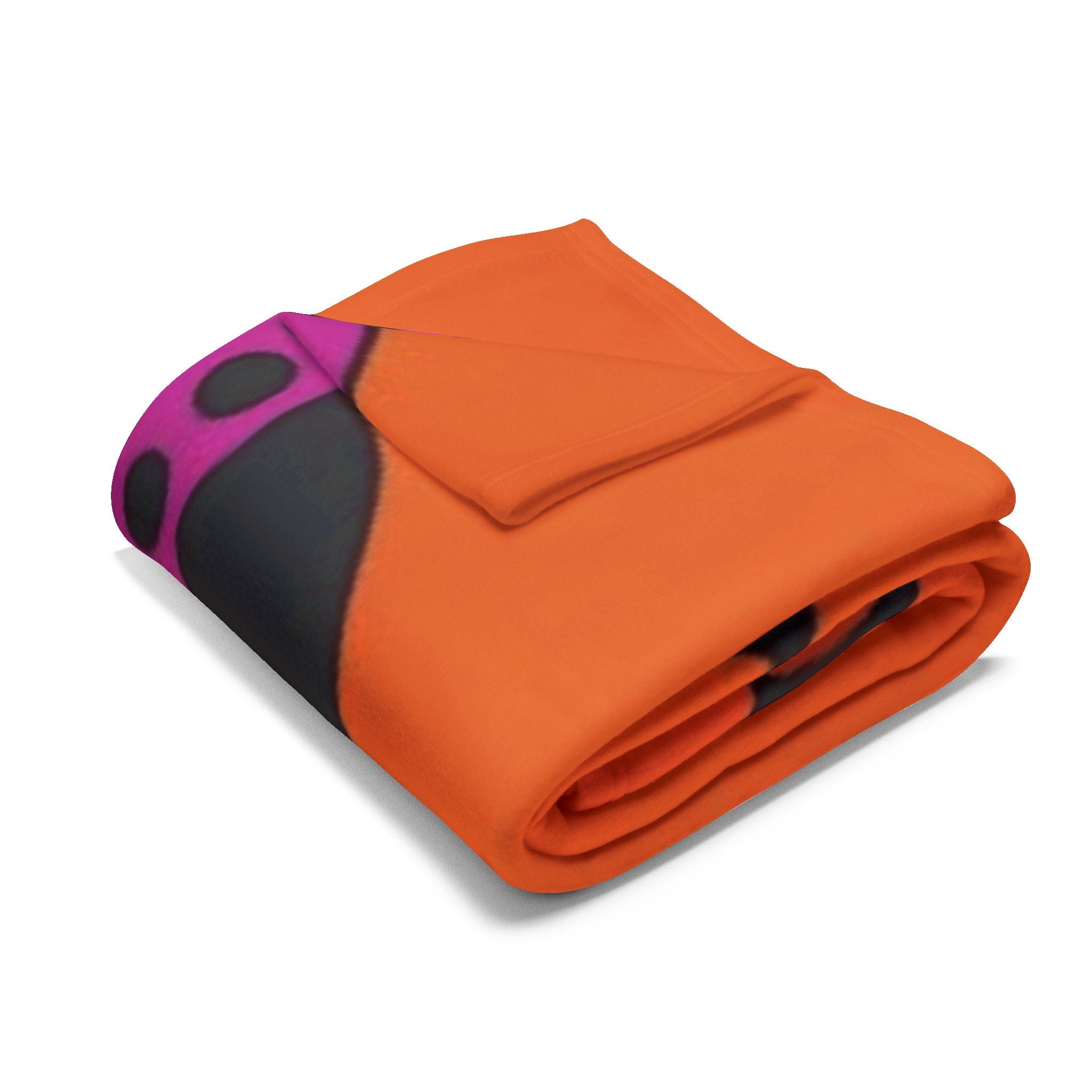 Halloween Minnie Mouse Fleece Blanket – "Happy Halloween" Orange Cozy Throw