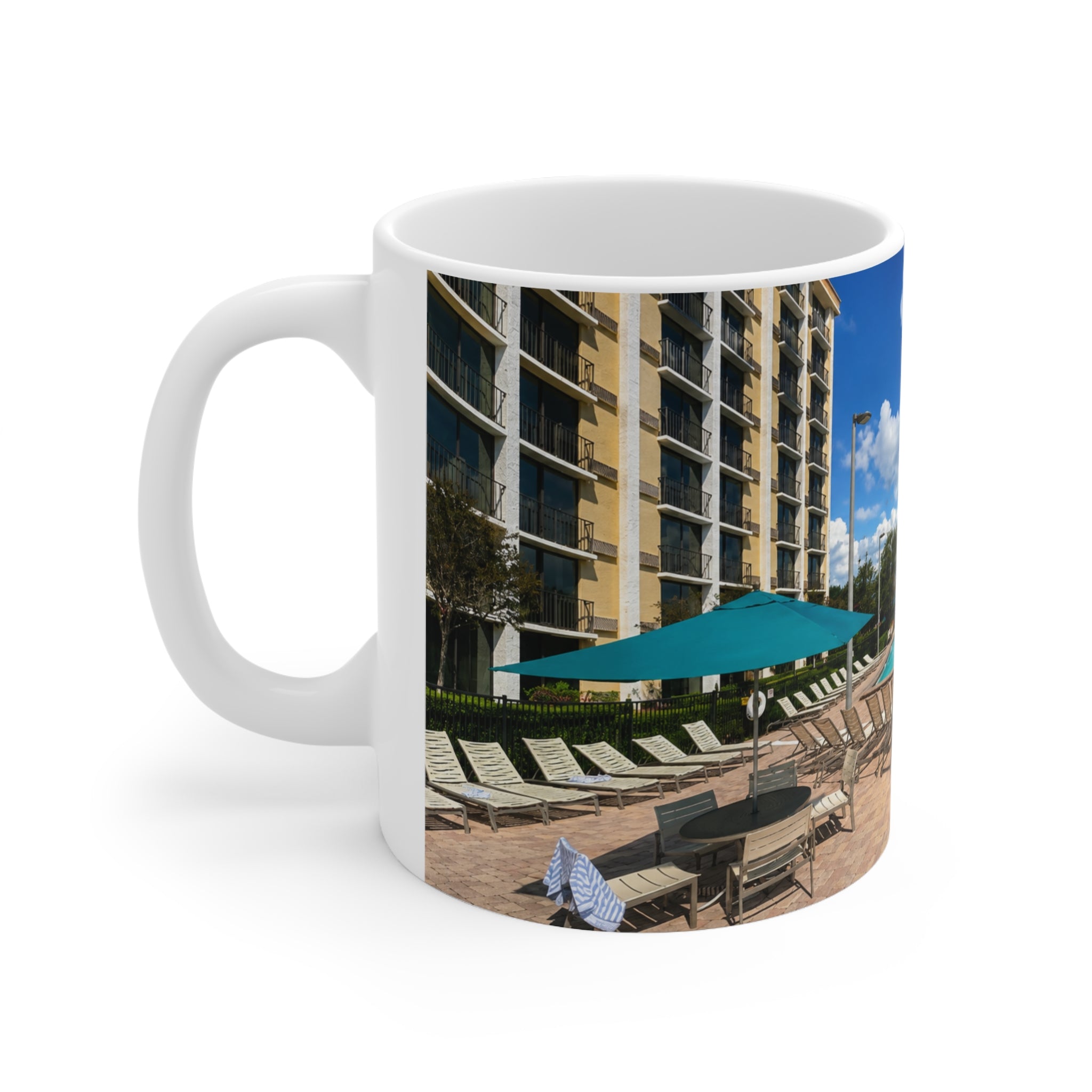 Rosen Inn Closest to Universal Poolside Photo Mug – Tropical Vacation Coffee Cup (11oz & 15oz)