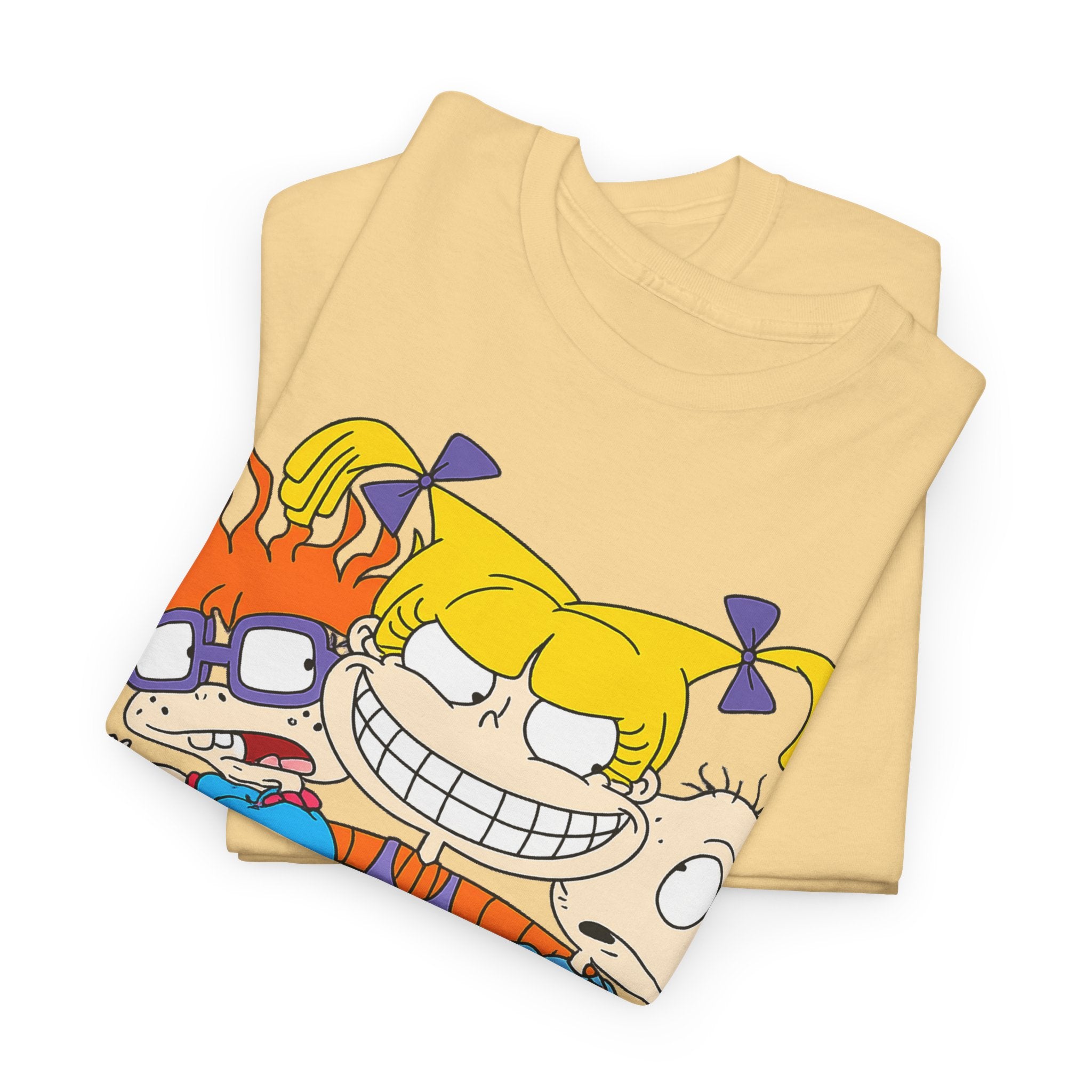 Rugrats Retro Cartoon Crewneck Tee — Colorful 90s Kids Character Design