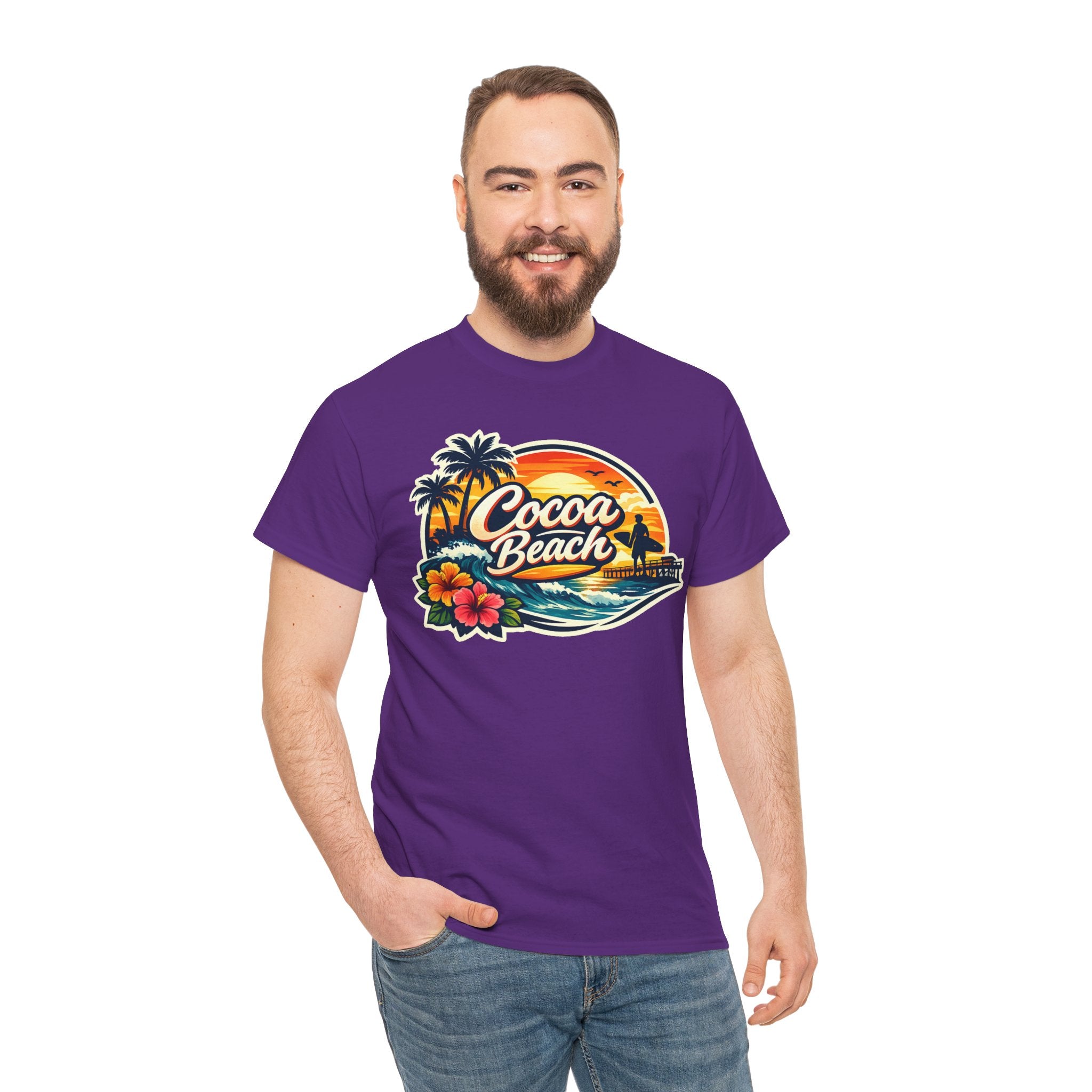 Cocoa Beach Vintage Sunset T-Shirt