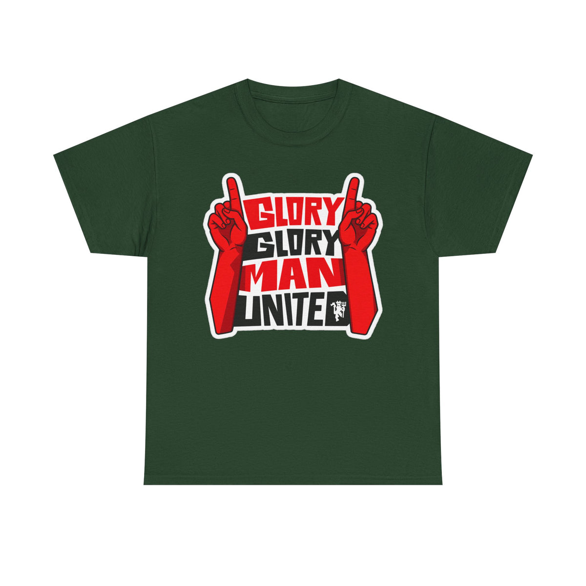 Glory Glory Man United T-Shirt — Retro Red Football Fan Tee