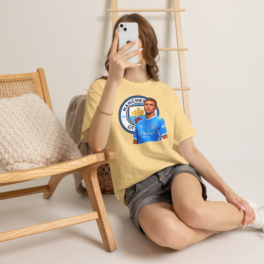 Rodri Manchester City Legend Football Tee — Player Portrait Soccer Shirt