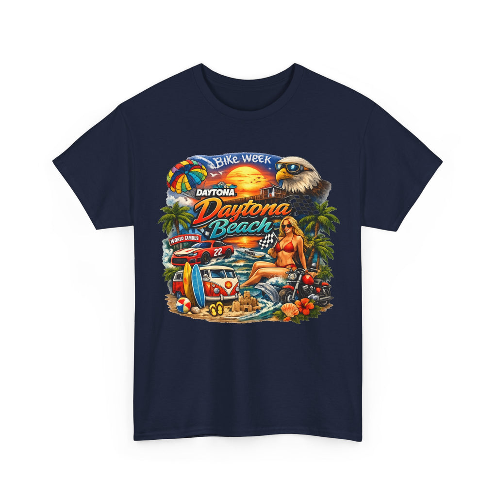 Daytona Beach Vintage Surf T-Shirt — Retro Sunset Palm Beach Tee