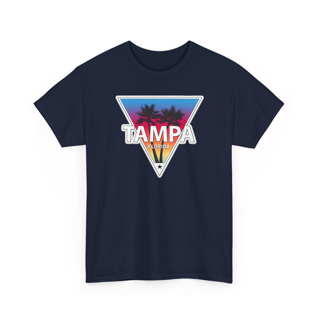 Tampa Retro Sunset Cotton T-Shirt