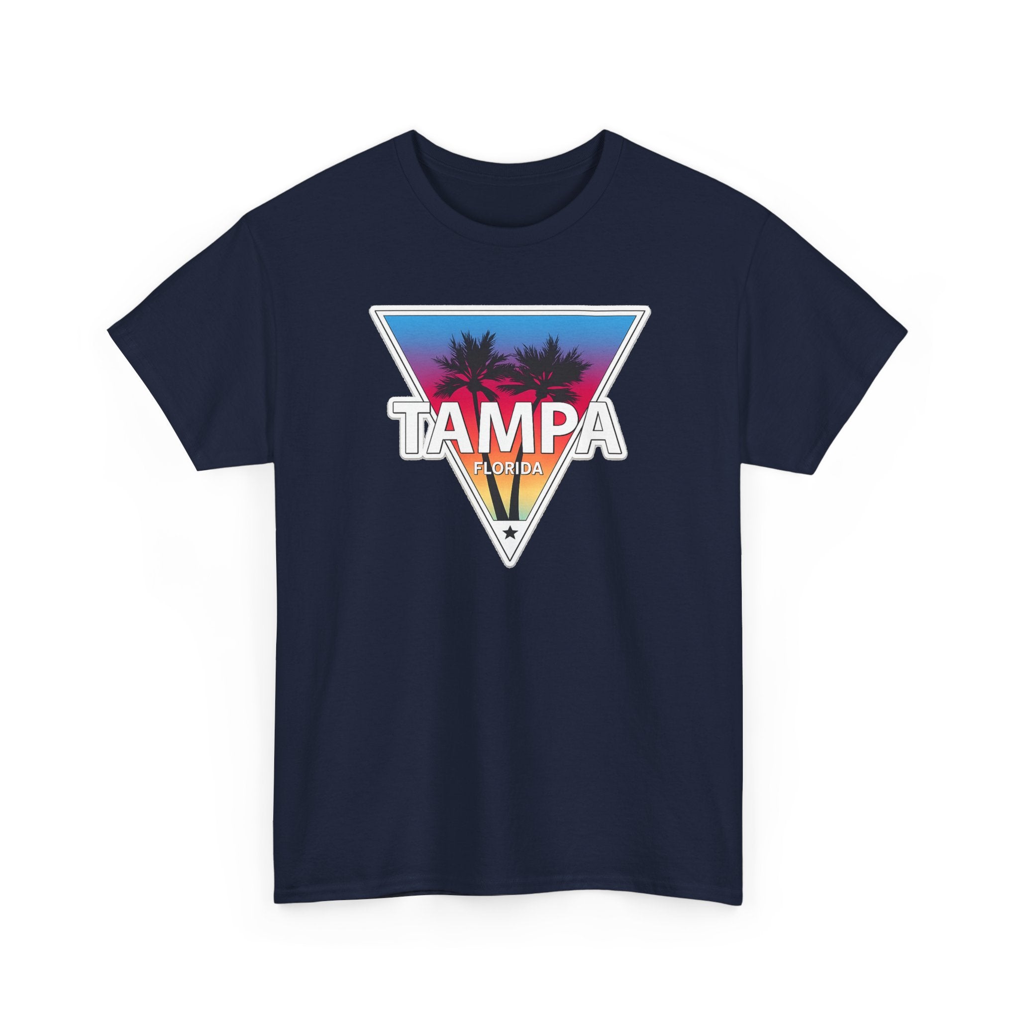 Tampa Retro Sunset Cotton T-Shirt
