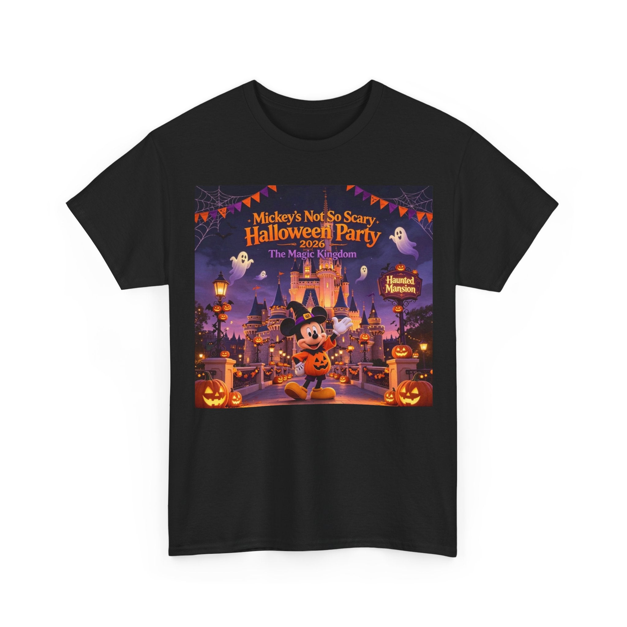 Halloween Mickey T-Shirt — "Not So Scary Halloween Party" Castle Graphic Tee