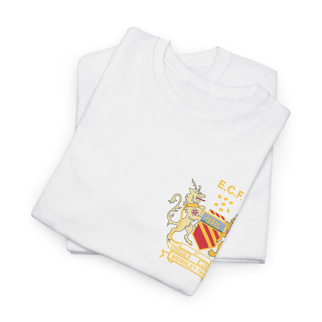 Manchester United Wembley 1968 Heraldic Crest Tee — Vintage Coat of Arms Chest Print