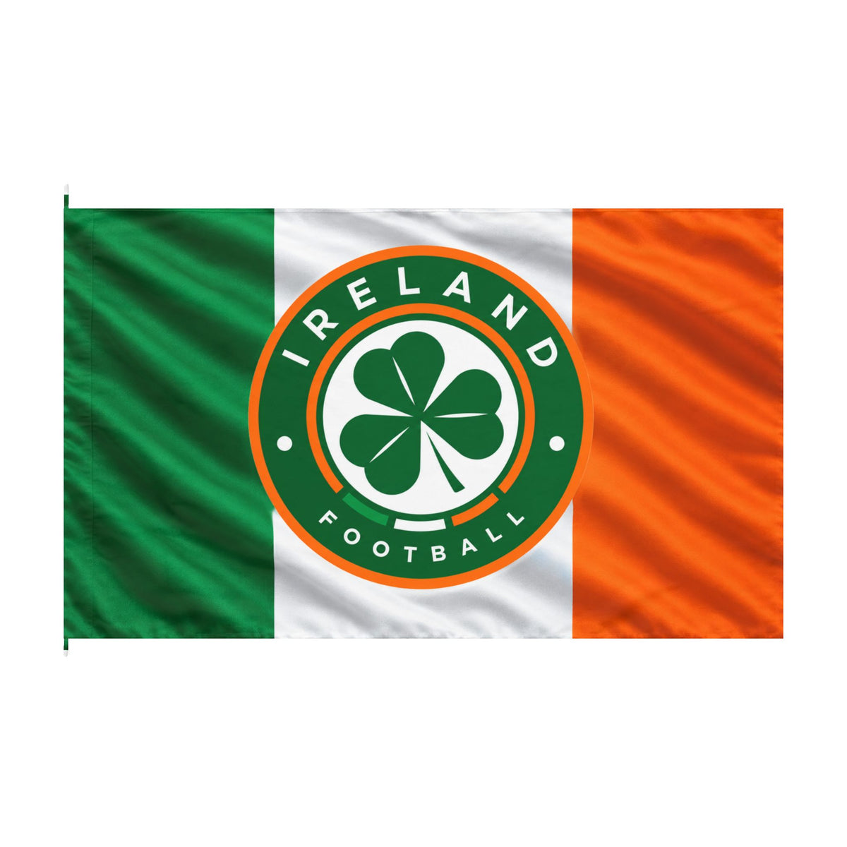 Ireland Football Double-Sided Flag – Shamrock Tricolor Banner for St. Patrick’s Day & Soccer Fans