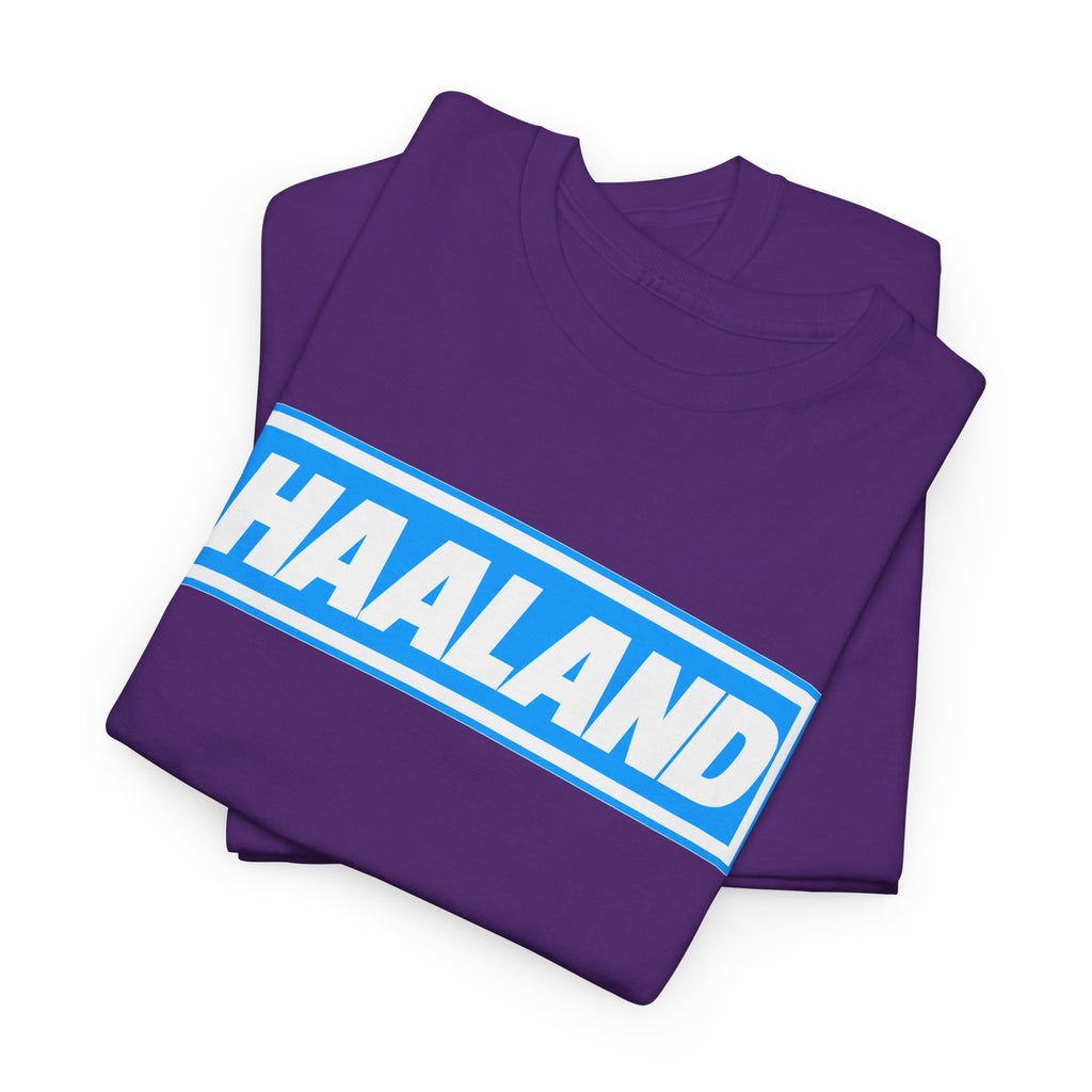 Haaland Box Logo Tee — Soccer Fan Jersey Style Shirt