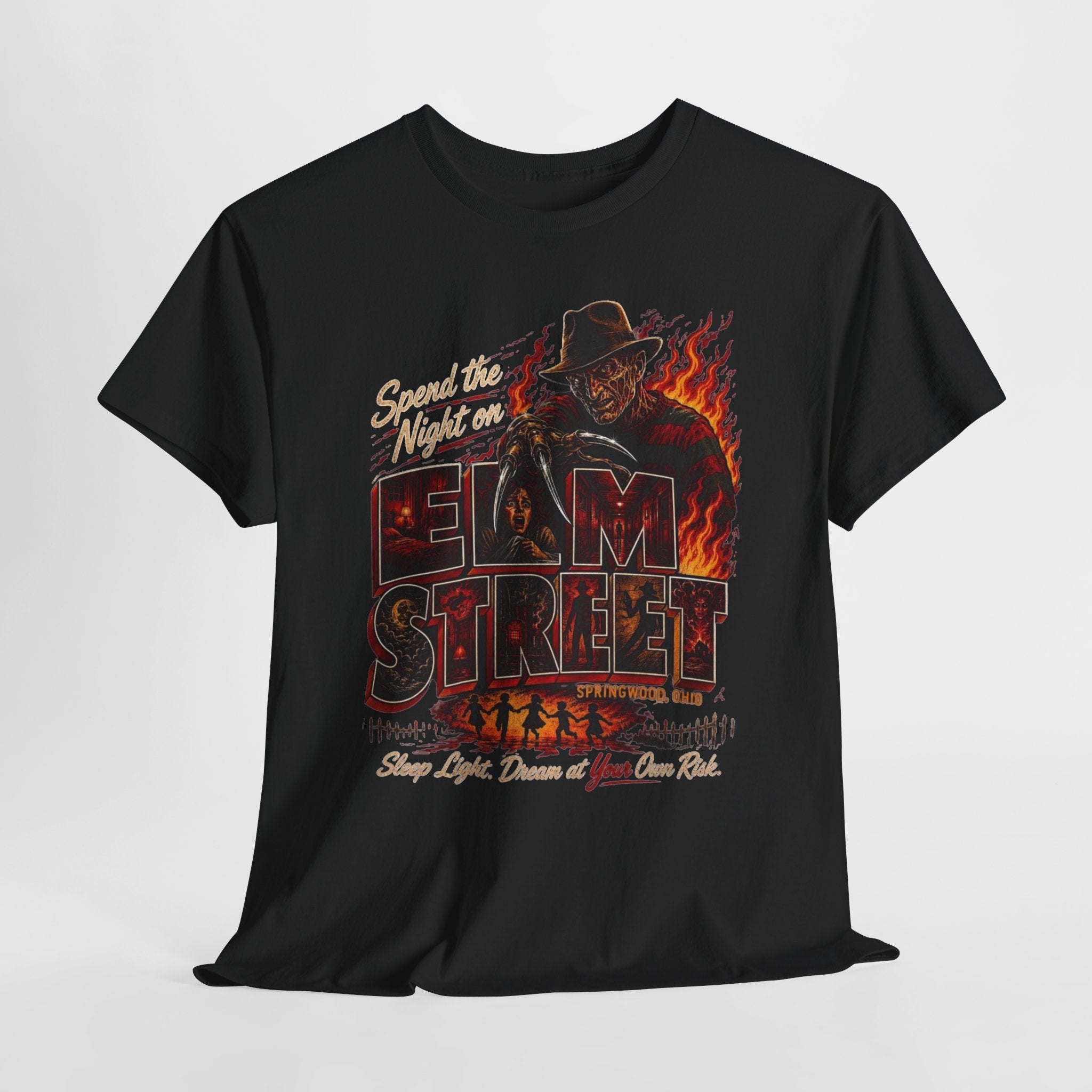 Elm Street Horror Tee — Retro Freddy Krueger Movie Shirt
