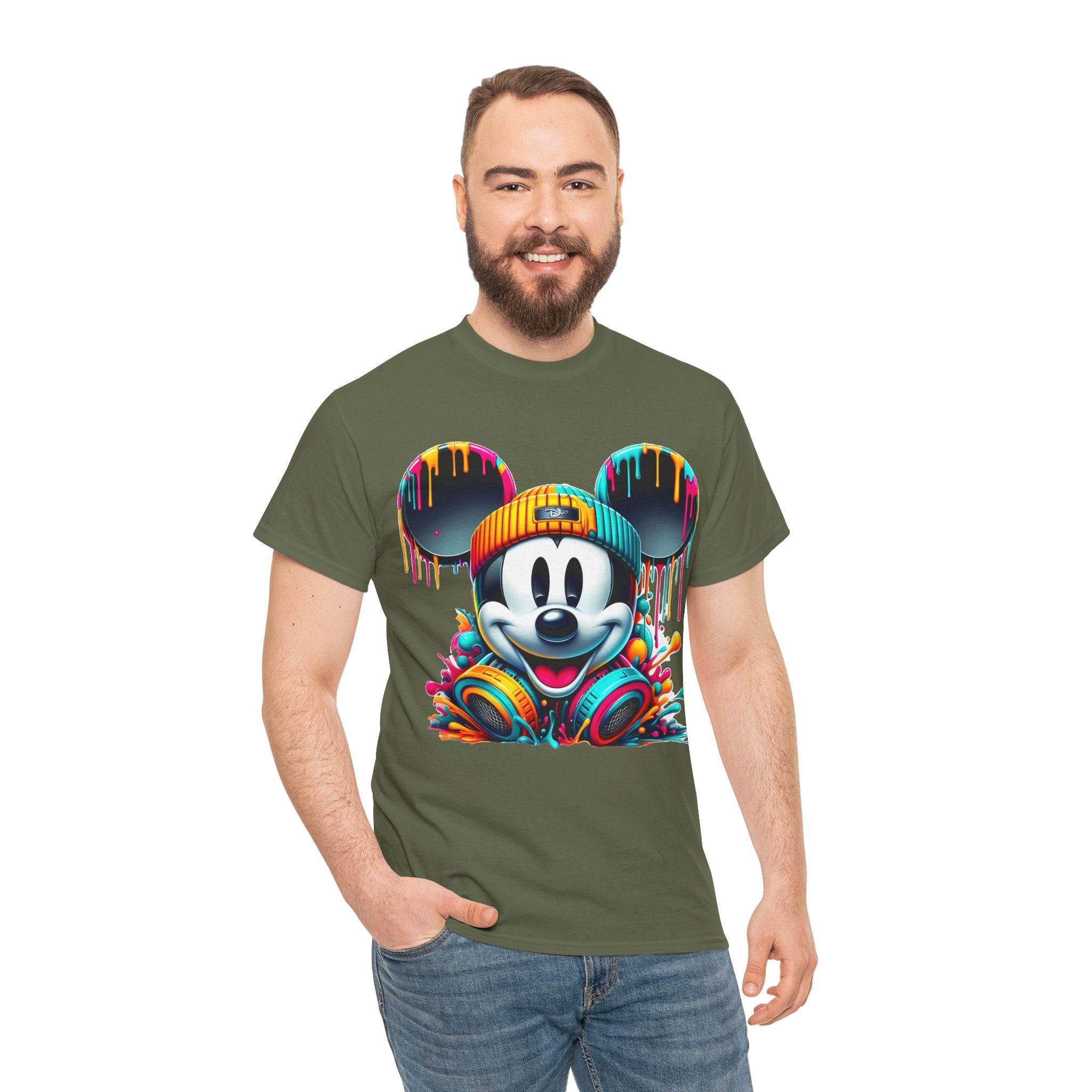 Mickey Graphic Tee — Colorful Street Art Mouse Character T-Shirt