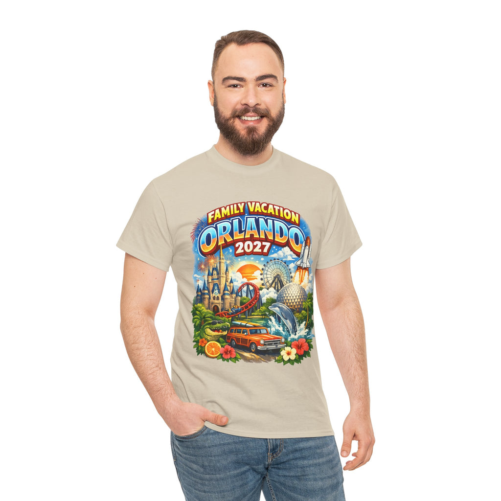 Orlando 2027 Family Vacation T-Shirt — Retro Theme Park Souvenir Tee