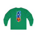 Ghost Flame Long Sleeve Tee — Spooky Blue Spirit Graphic