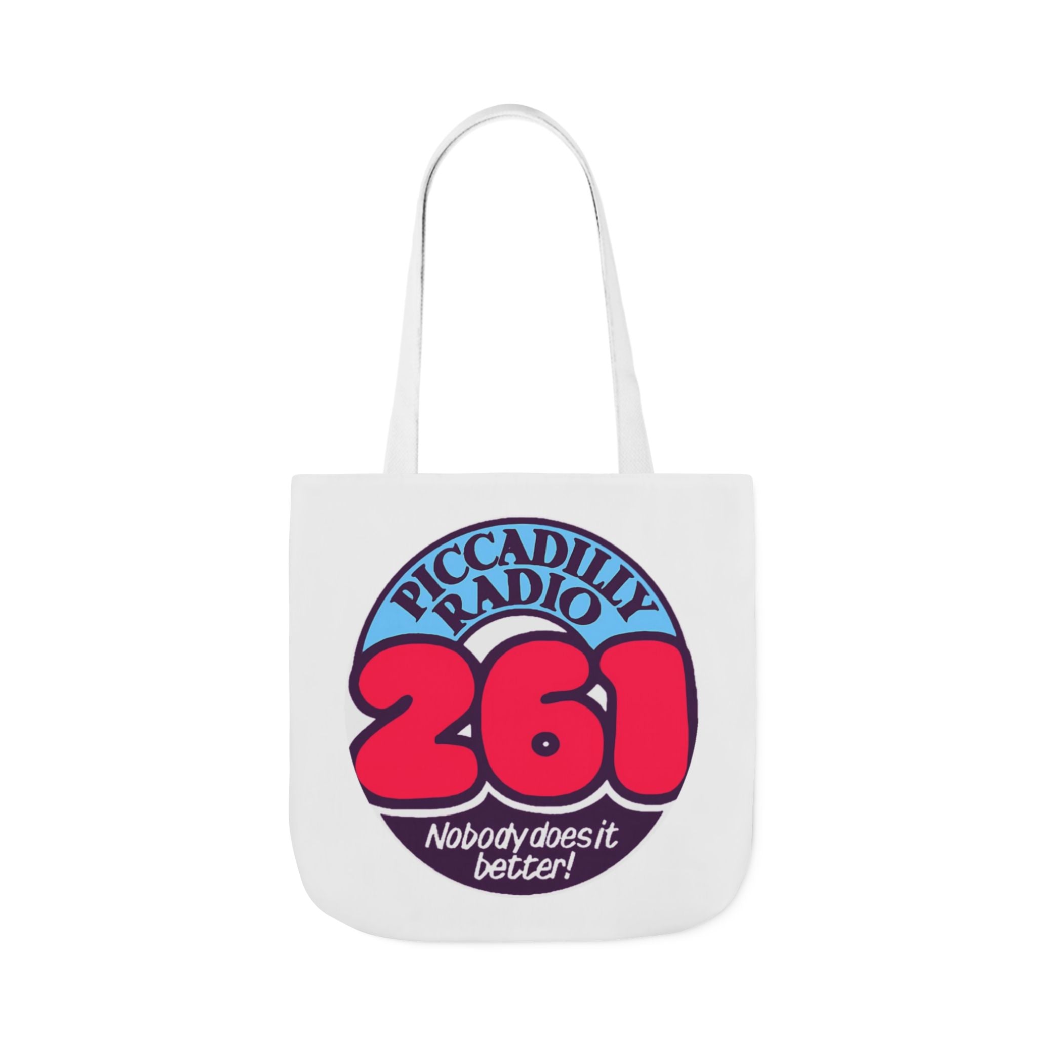 Tote Bag — Retro 'Piccadilly Radio 261' Vintage Logo Canvas Tote