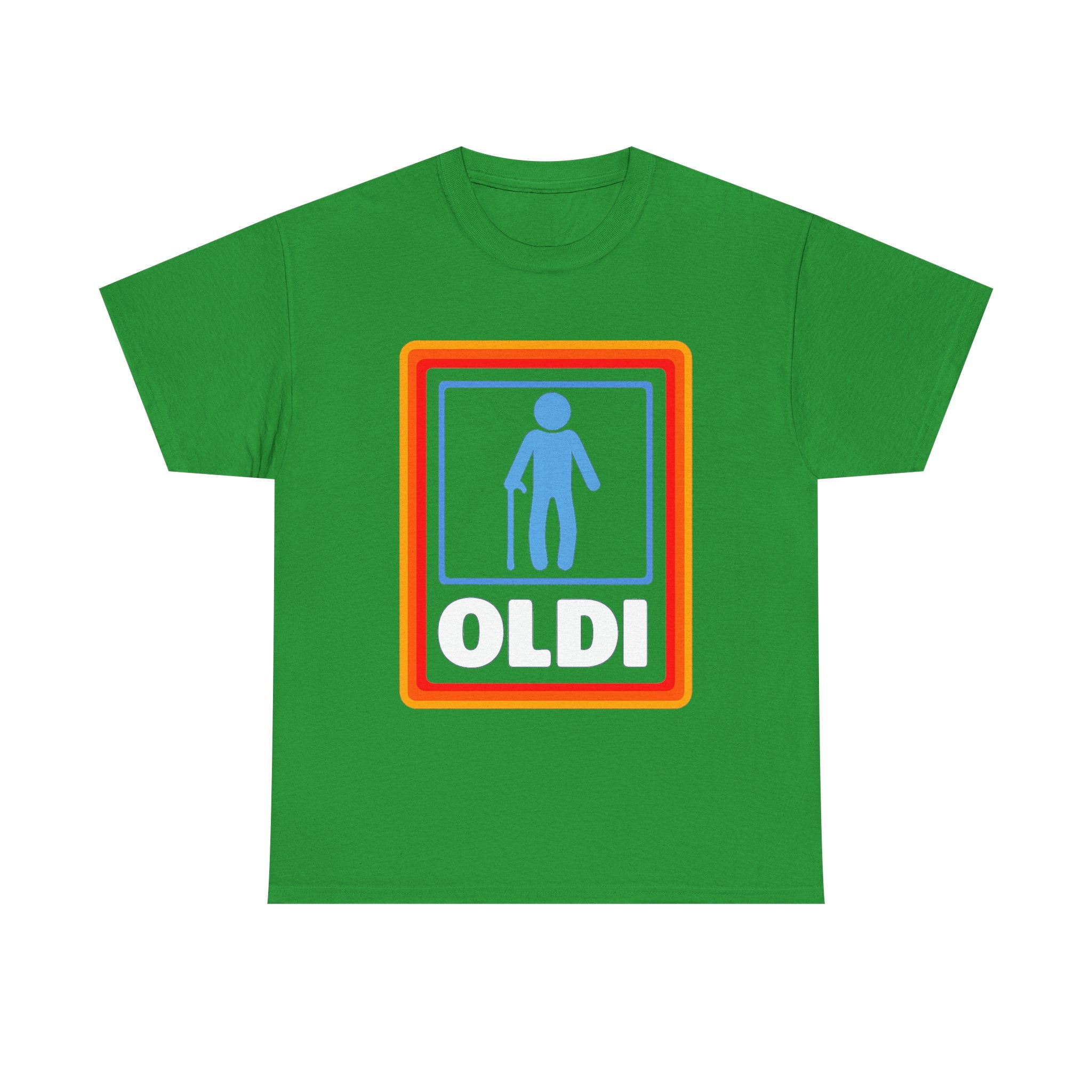 Oldi Retro Logo Tee — Funny Elderly Humour T-Shirt