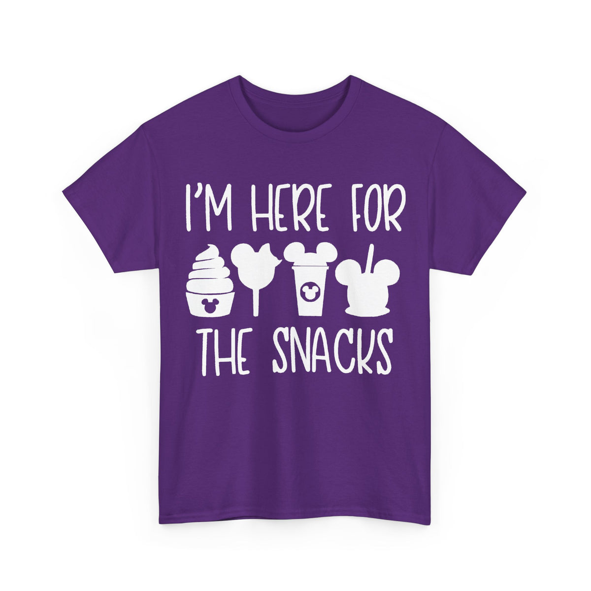 I'm here for the snacks Unisex Heavy Cotton Tee