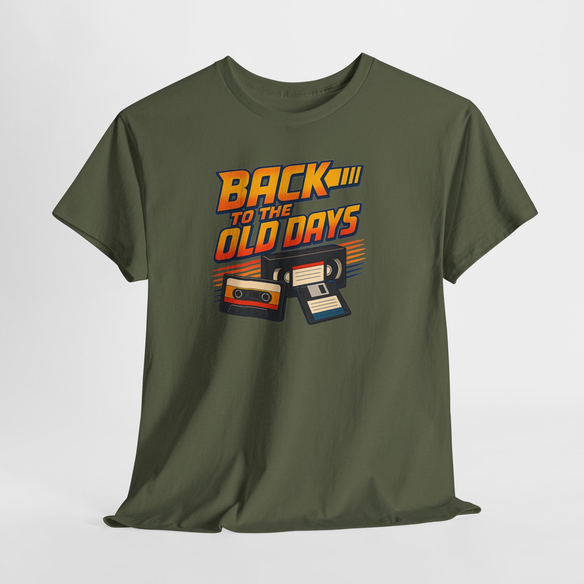 Back to the Old Days Tee – Retro Cassette & VHS Nostalgia T-Shirt