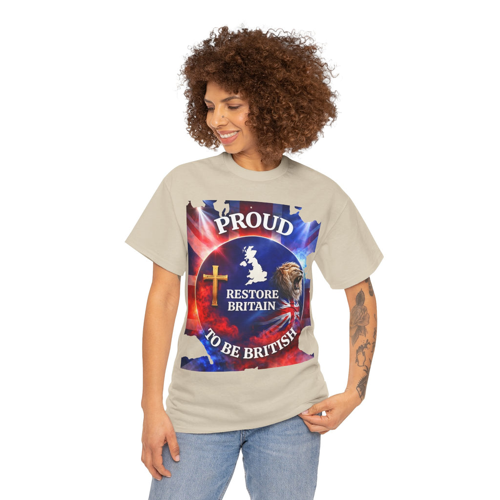 Proud to Be British Restore Britain Cotton T‑Shirt