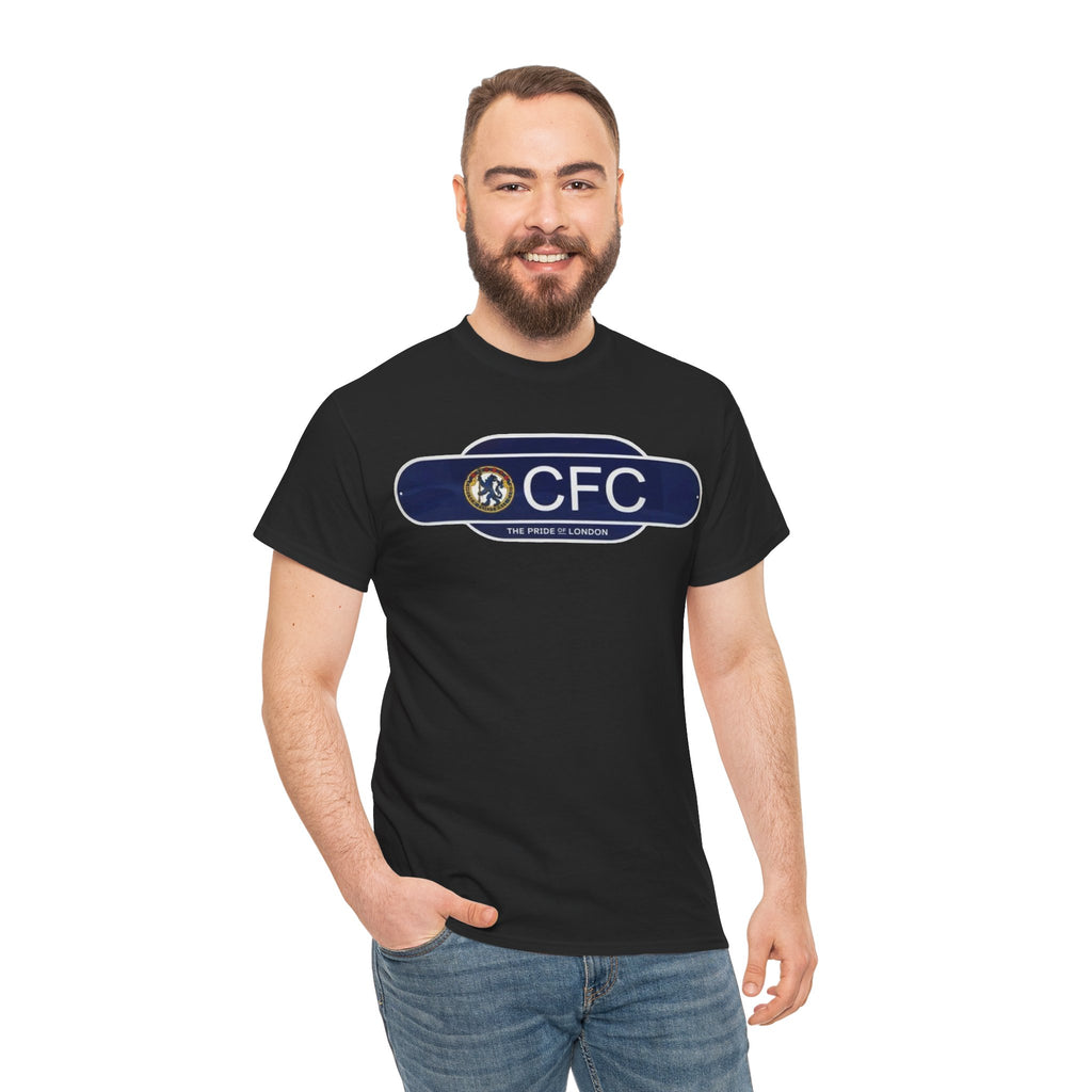 Chelsea Railway Sign Crest Logo T‑Shirt — Retro Football Badge Tee