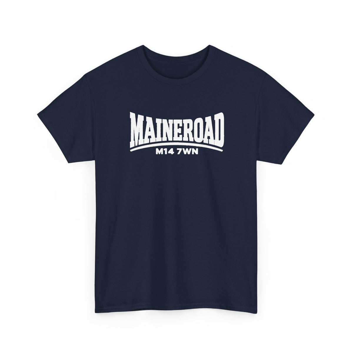 Maine Road Manchester City Cotton T-Shirt — M14 7WN Maine Graphic T-Shirt