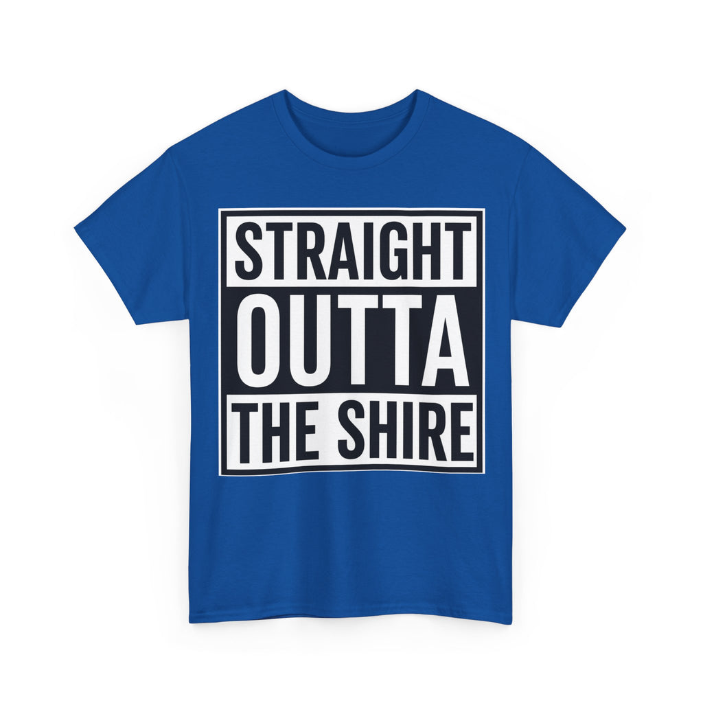 T-Shirt — "Straight Outta The Shire" Funny Hobbit Travel Tee