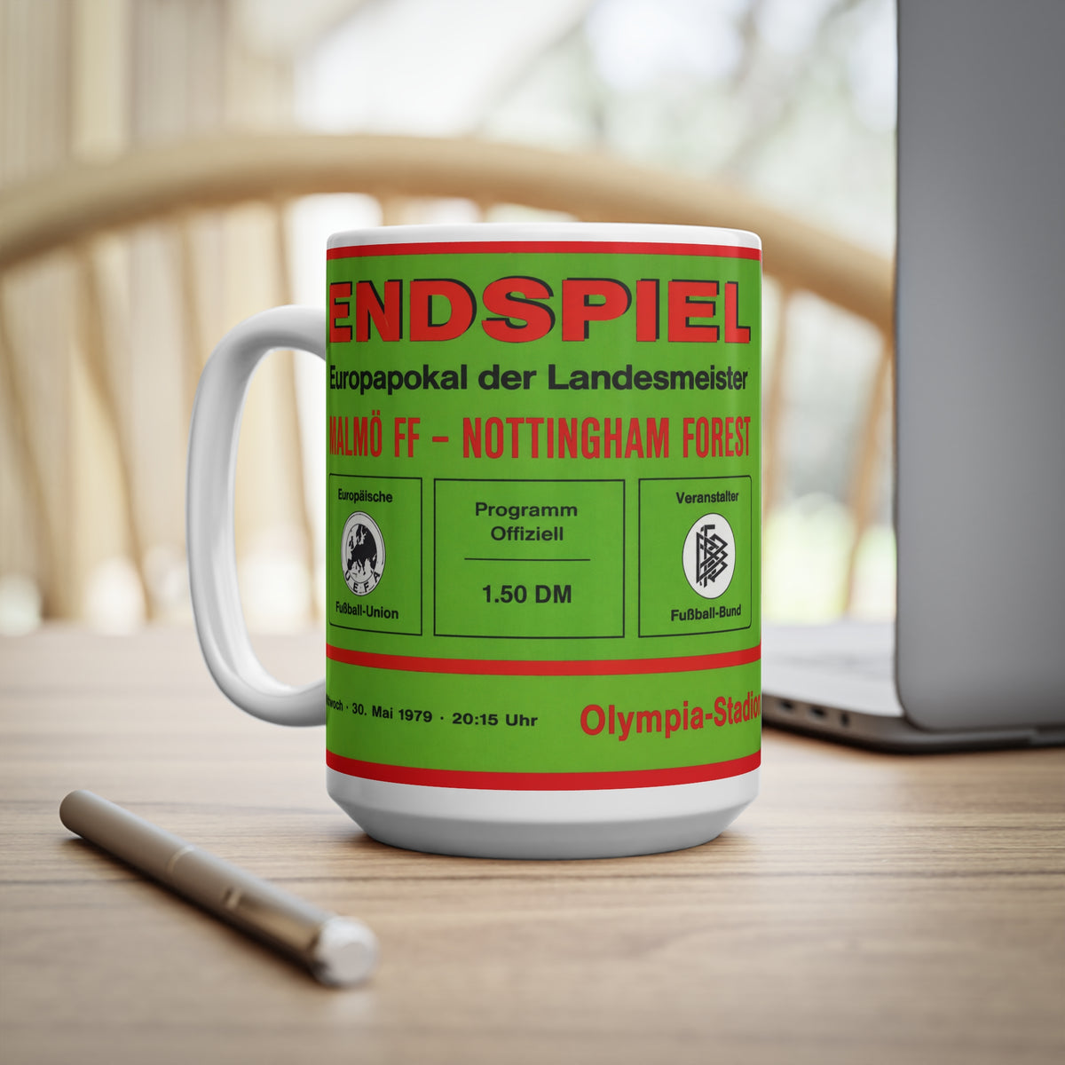 1979 European Cup Final Programme Cover Inspired Ceramic Coffee Mug (11oz & 15oz)