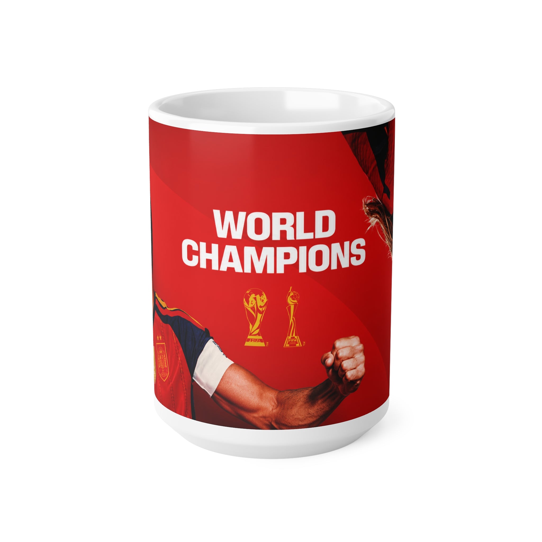 Spain Double World Champions Soccer Mug — Spain Football 11oz/15oz Ceramic Coffee Cup