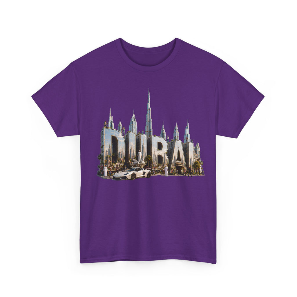 Dubai Skyline T-Shirt — Dubai Cityscape Graphic Tee with Burj Khalifa