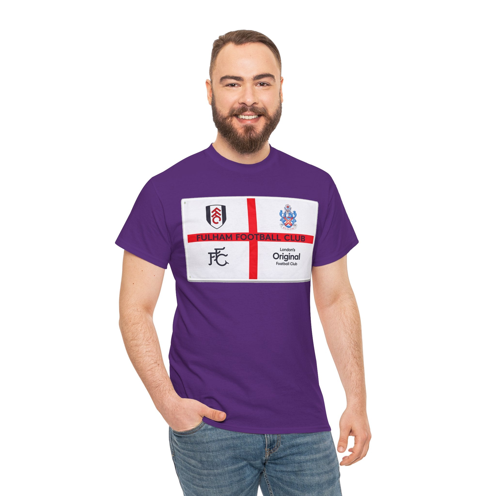 Fulham Football Club Crest Tee — St George’s Cross Football Shirt