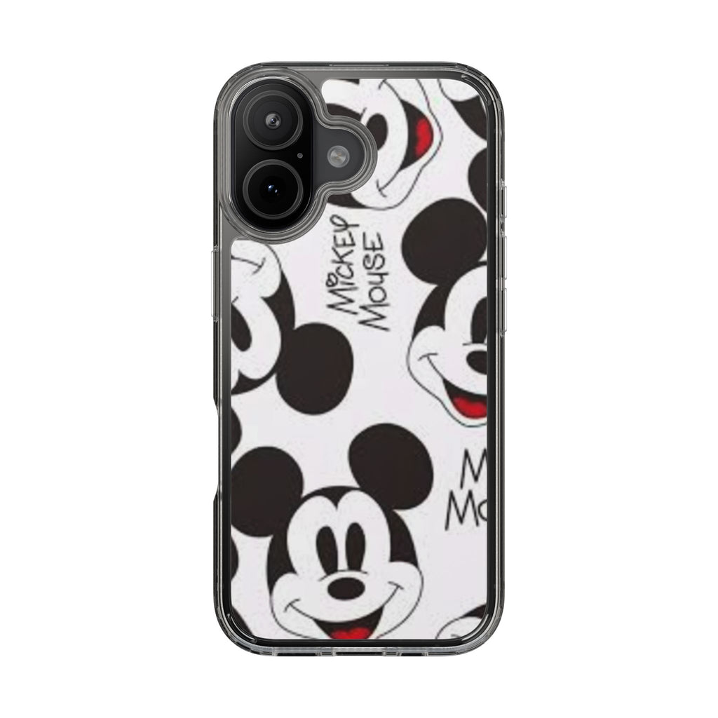 Mickey Mouse Clear Phone Case – Retro Cartoon Pattern Clear Case