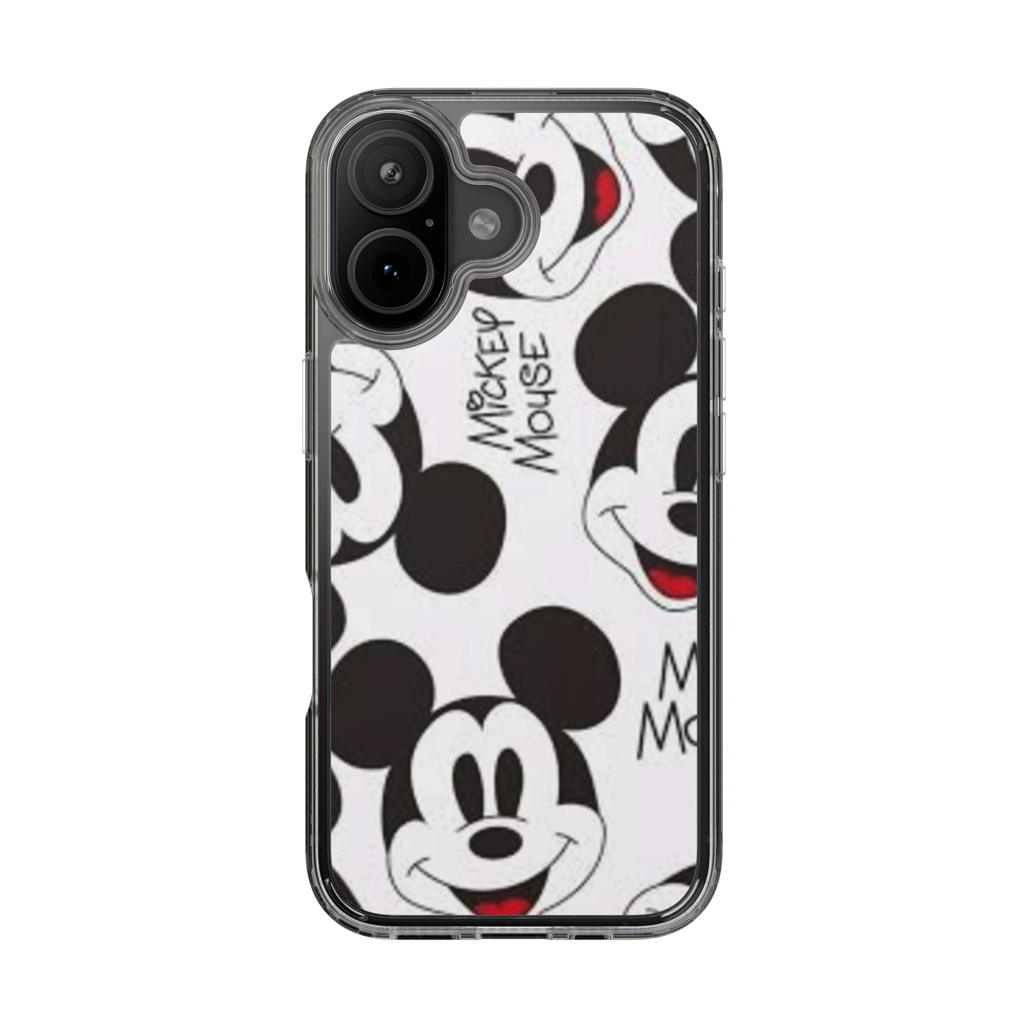Mickey Mouse Clear Phone Case – Retro Cartoon Pattern Clear Case