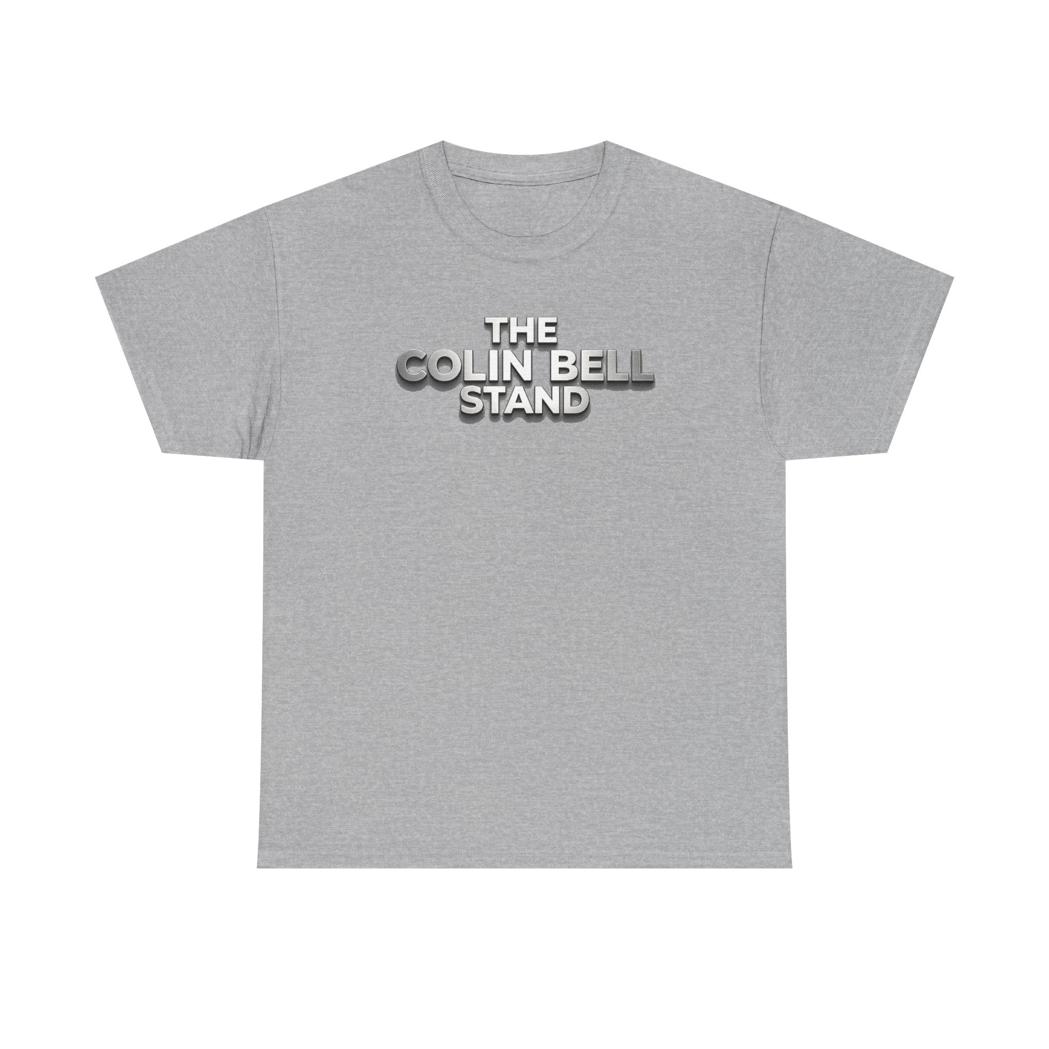 T-Shirt — “The Colin Bell Stand” Retro Chrome Text Tee