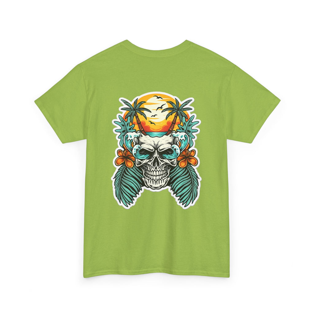 Tropical Skull Tee — Sunset Palm Beach Skull T-Shirt