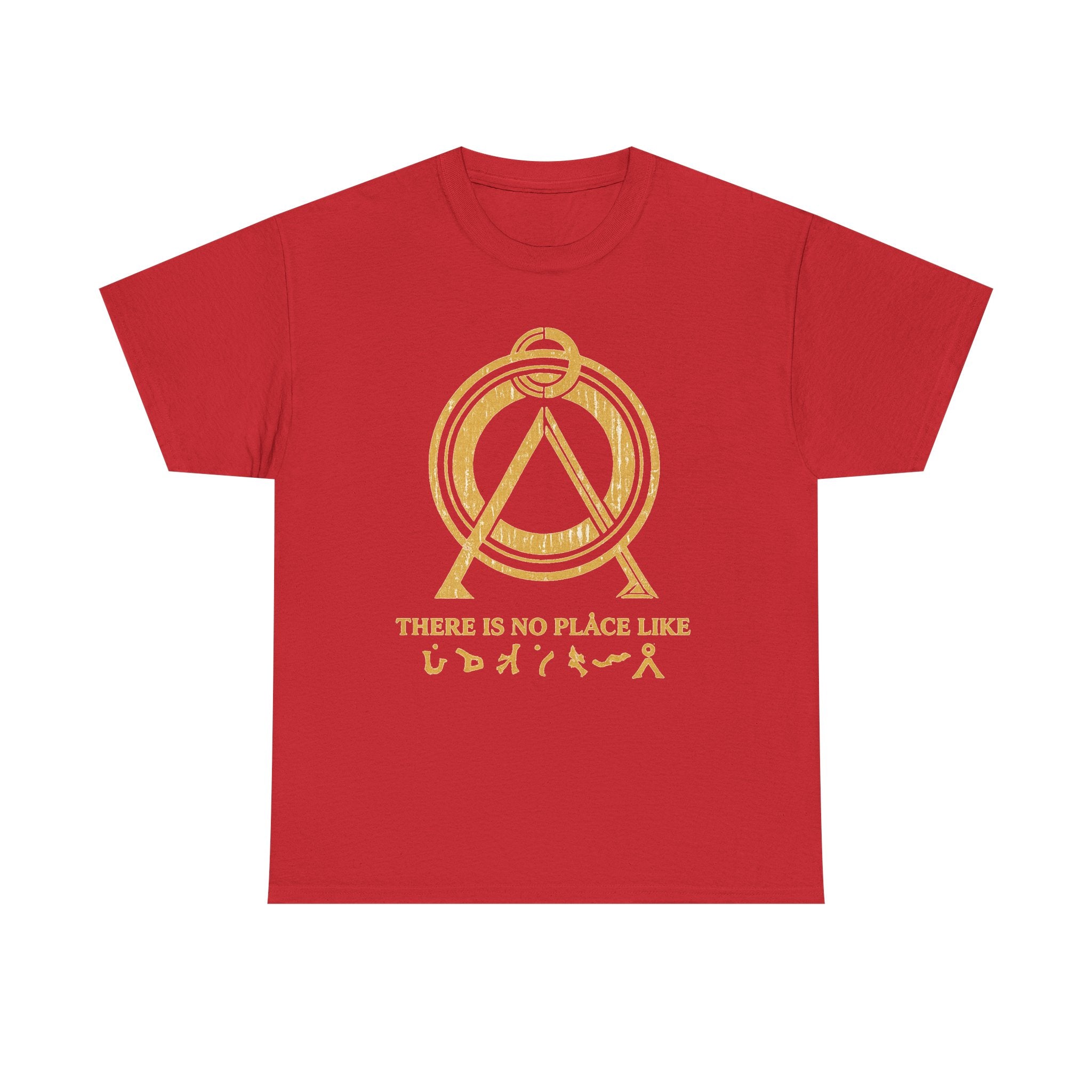 There Is No Place Like Home Graphic Tee — Vintage Gold Sigil T‑Shirt