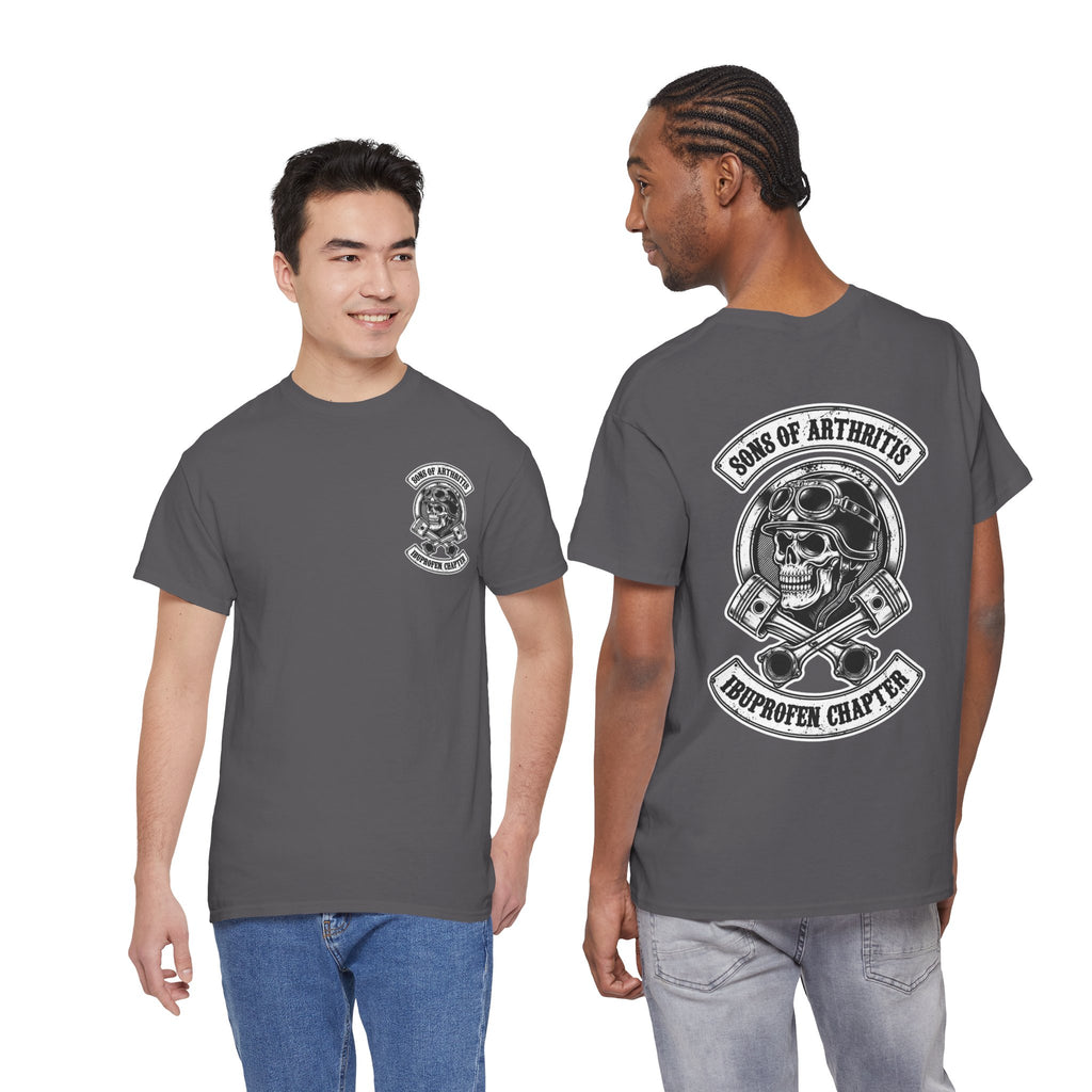 Sons of Arthritis Tee — Humorous Biker Skull "Ibuprofen Chapter" T-Shirt