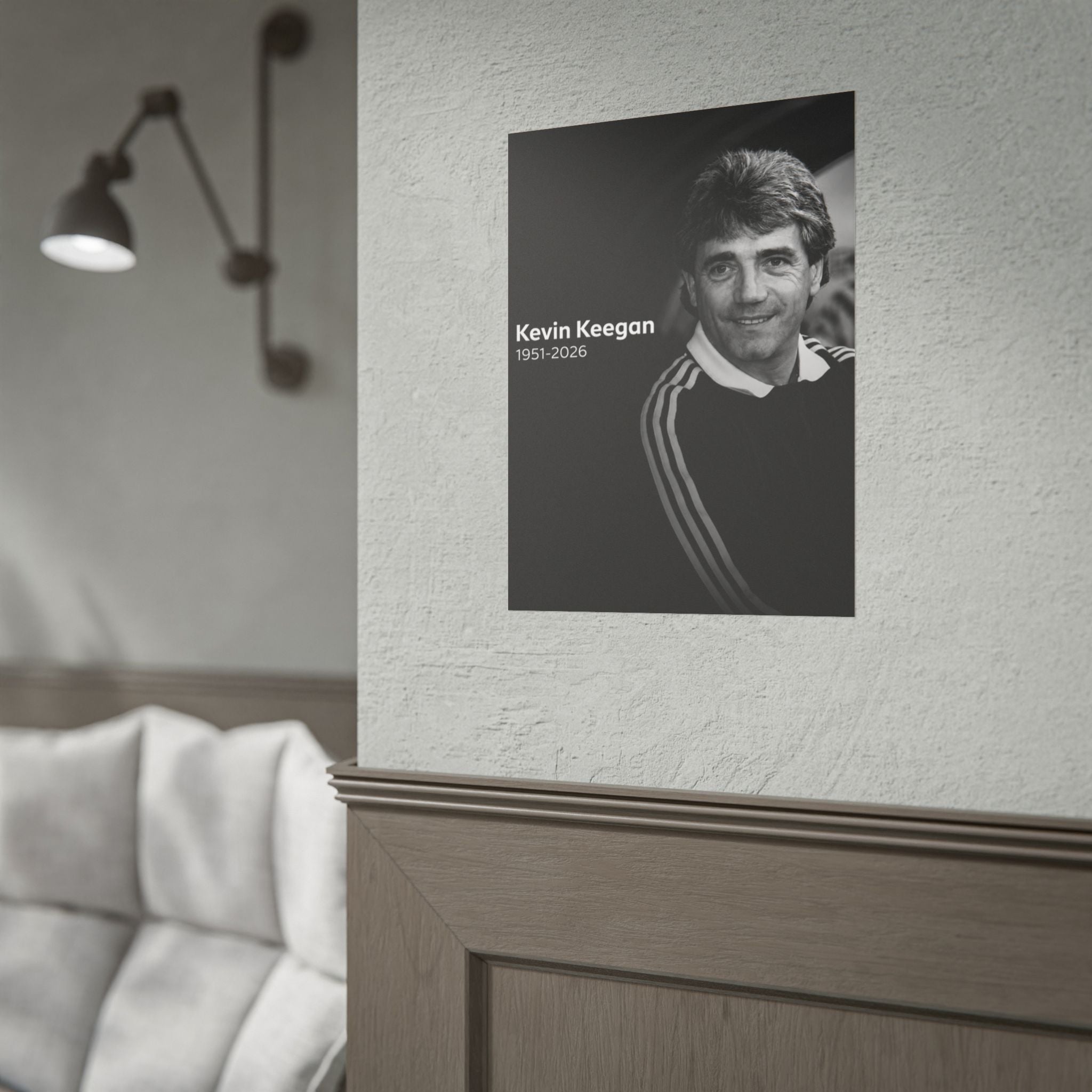 Kevin Keegan Memorial Sports Portrait Poster – "Kevin Keegan 1951–2026"