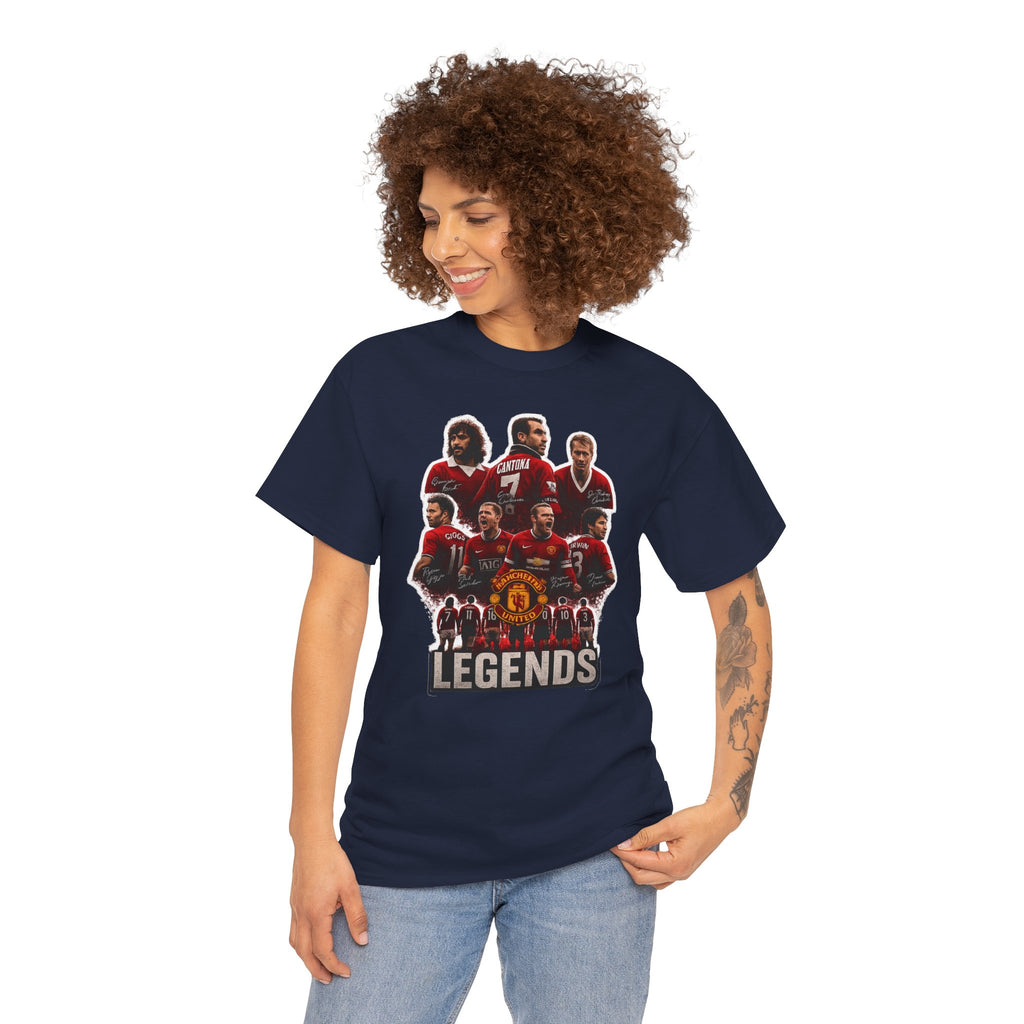 Manchester United Legends Football Team Tee — Retro Manchester United Players Graphic Shirt