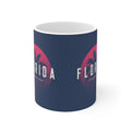 Florida Sunset Palm Coffee Mug – Retro Neon Palm Trees, 11oz & 15oz Ceramic